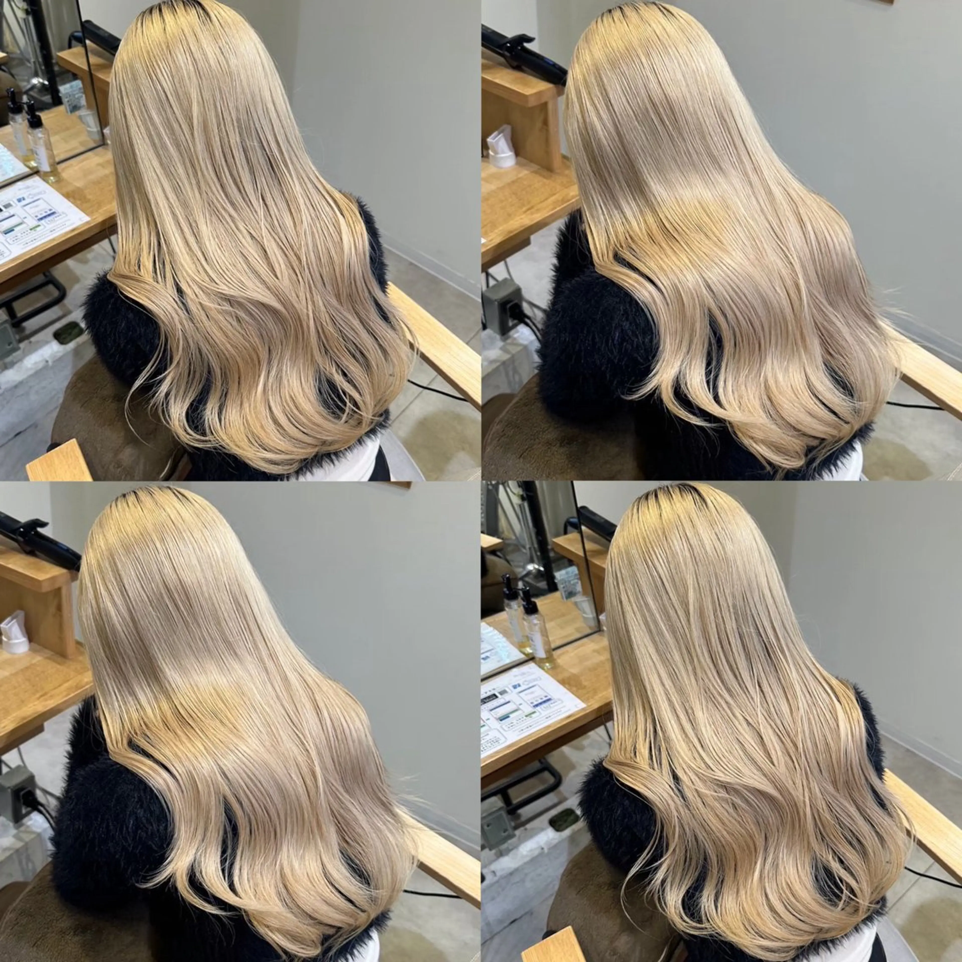 ロング カラー ベージュカラー ブリーチ ケアブリーチ ダブルカラー ハイトーンカラー 肌に馴染むハイトーン /ミルクティーカラーのヘアスタイル