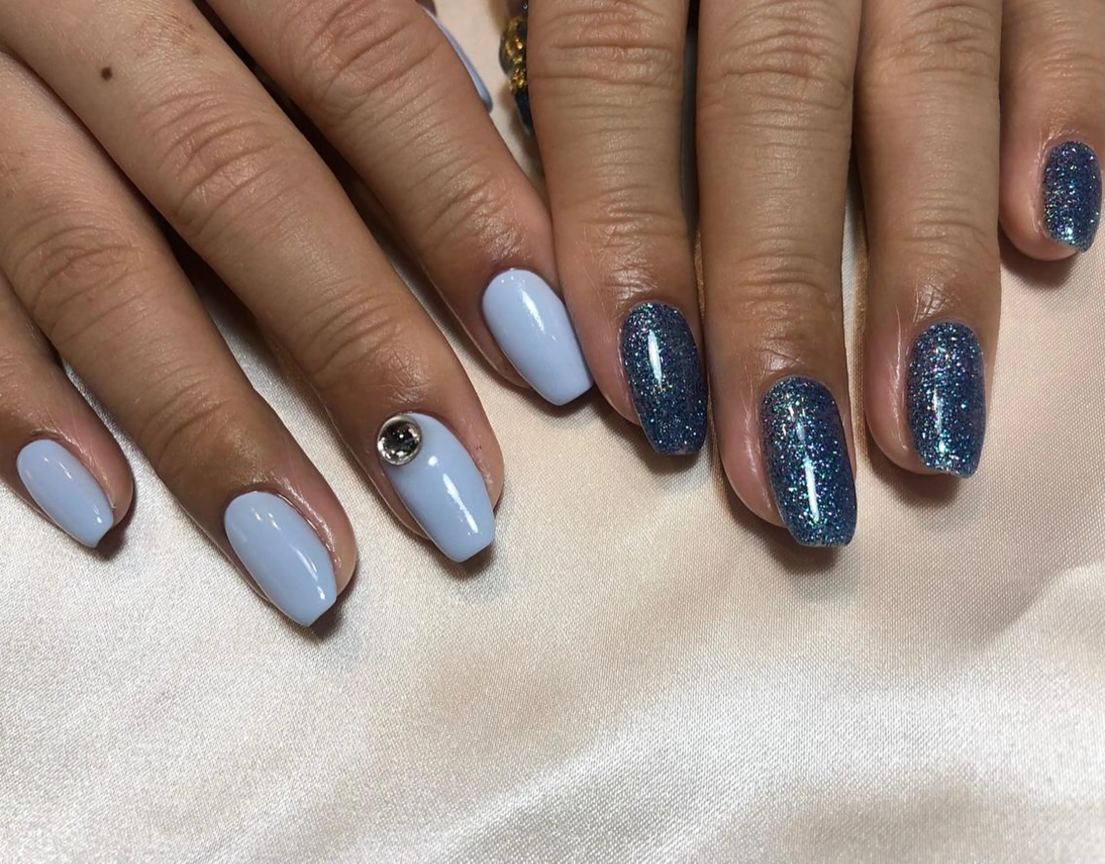 ネイル ラメ(グリッター) ハンドネイル パラあり！フィルイン 美フォルムのネイルデザイン