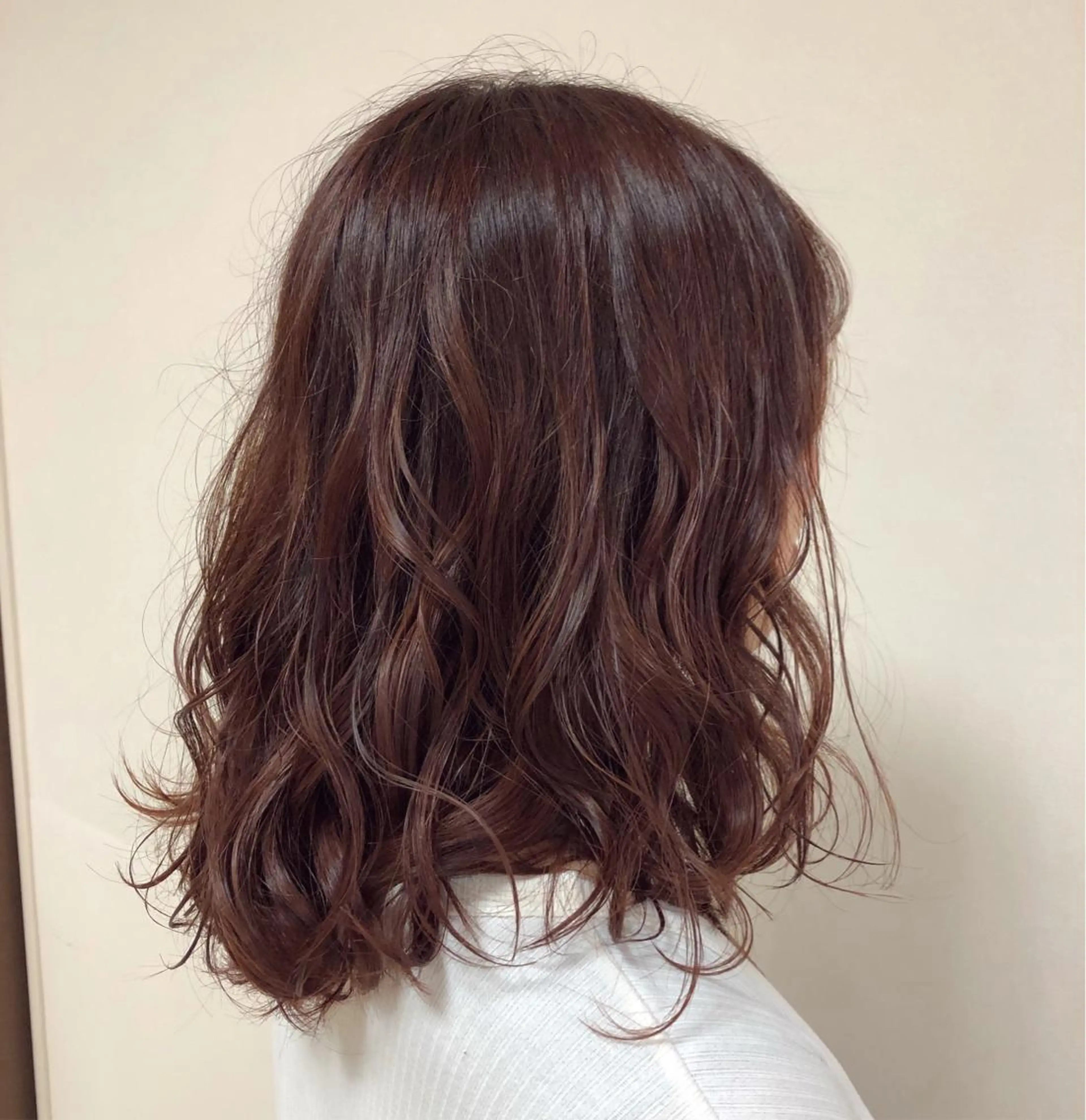 セミロング カラー ヘアアレンジ ブラウンカラー オレンジ レッドカラー enurk店 🍋 M I K U  *のその他イメージ