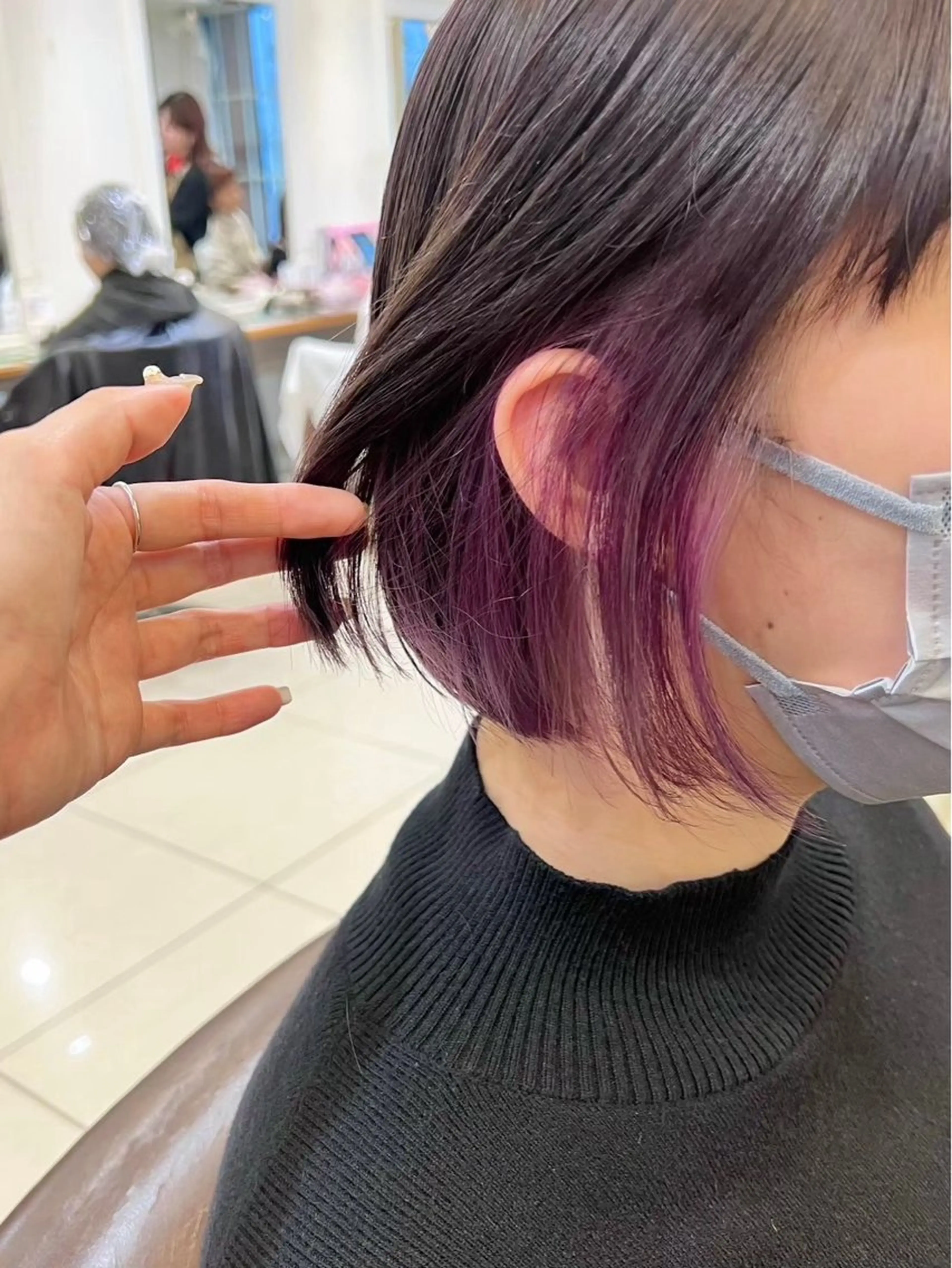 ショート 横浜⭐️カラーセット モデル💫あみ💫のヘアスタイル