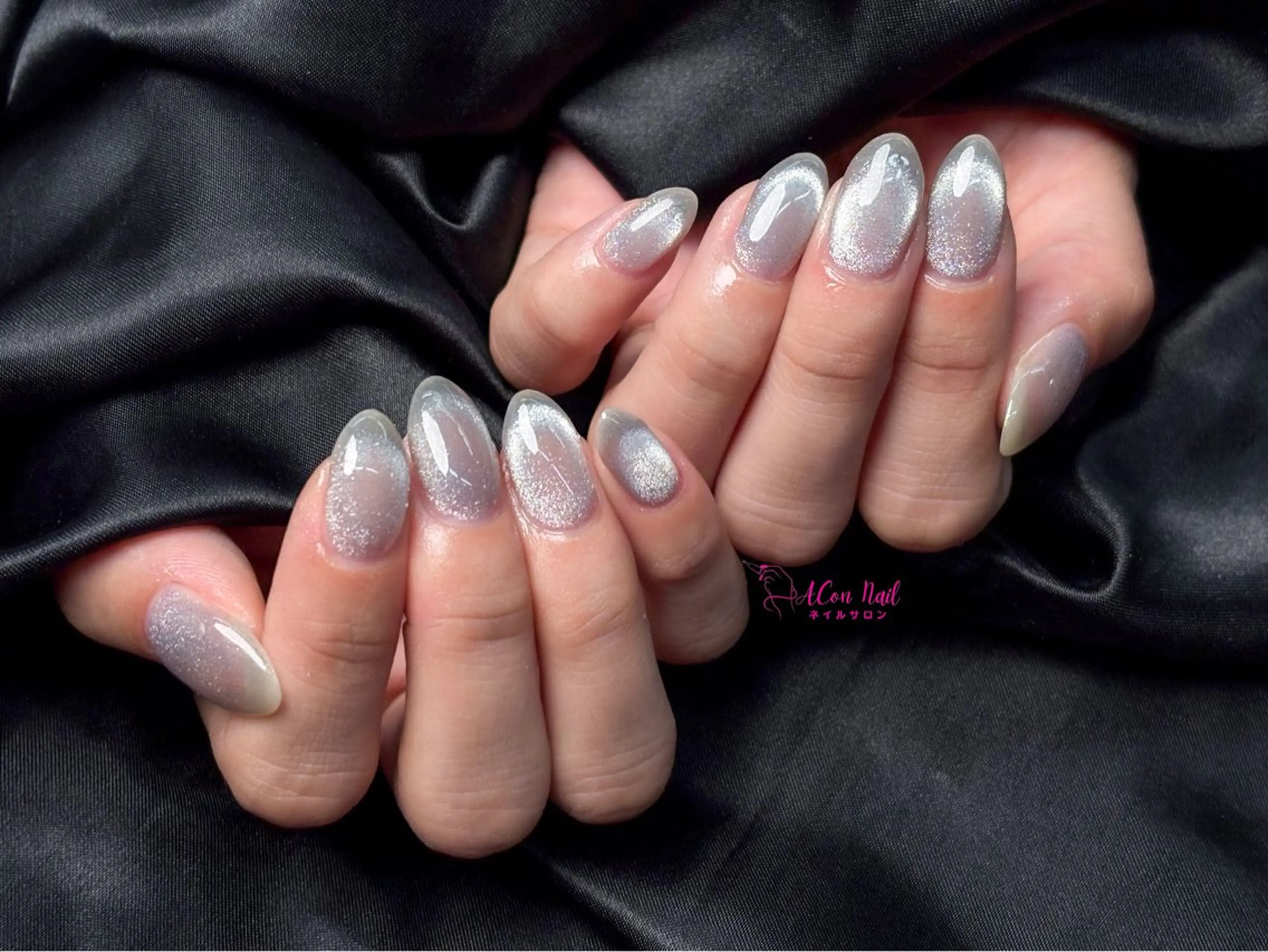ネイル 桜ネイル 長さ出し フラワーネイル フレンチネイル ジェルネイル ハンドネイル ACon NailSalonのネイルデザイン