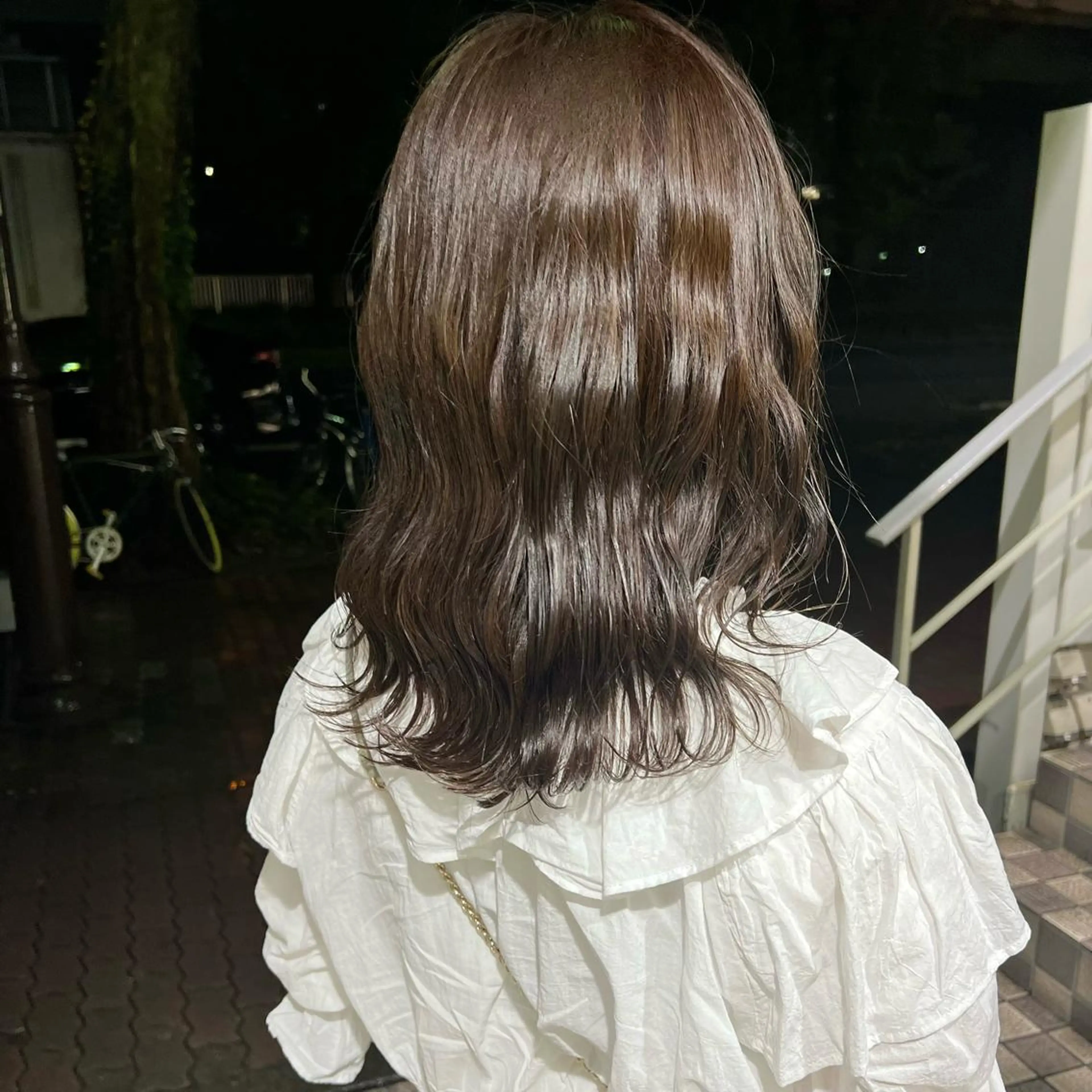 セミロング カラー 舟橋耀/ブリーチカラ ー/レイヤーカットのヘアスタイル