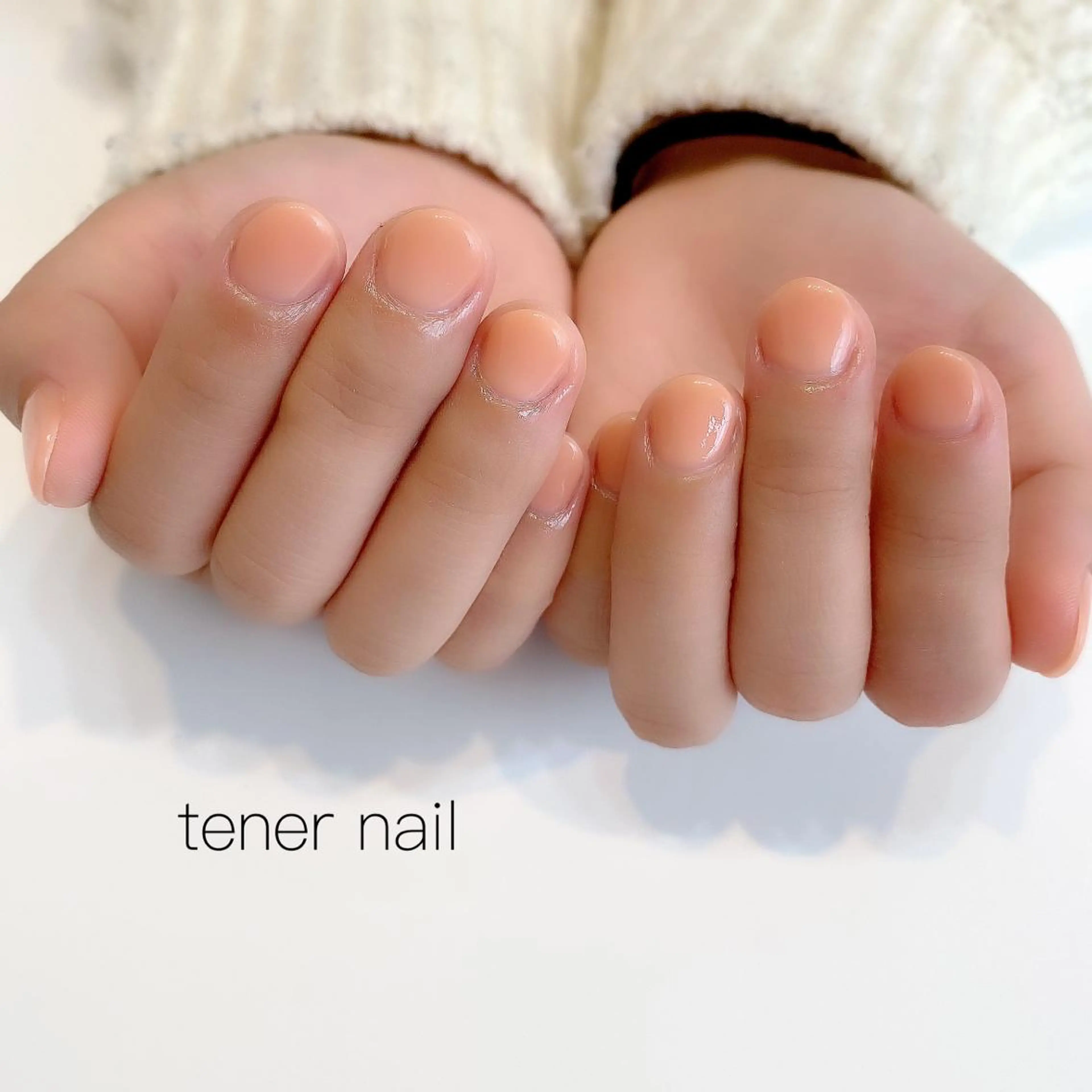 ネイル クリアネイル ワンカラーネイル ショートネイル テネルネイル tener nailのネイルデザイン