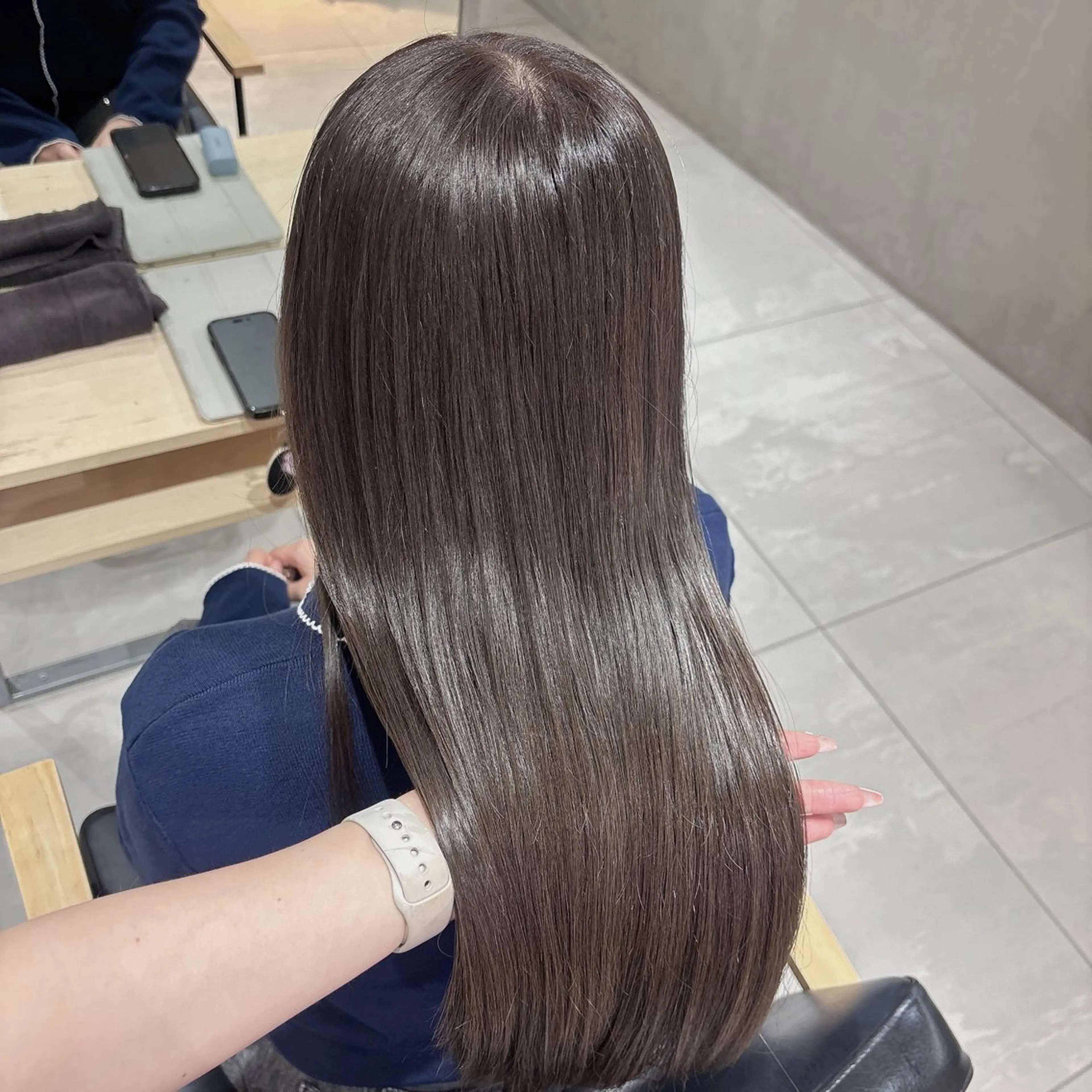 カラー ベージュカラー ブラウンカラー ヘアカラー トリートメント 透明感/グレージュ/ ベージュ/るな🪽のヘアスタイル