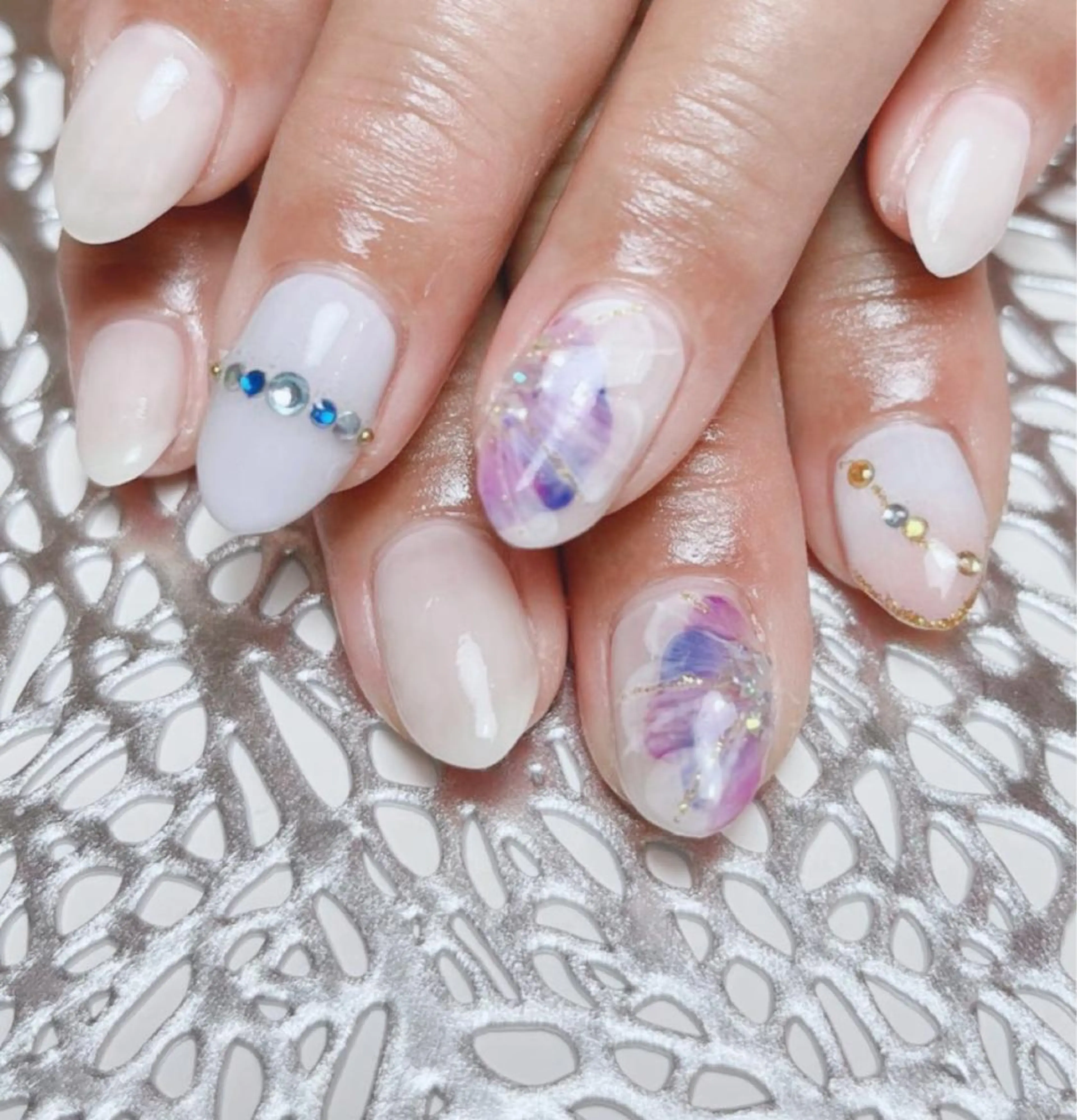 持ち込みデザイン4本コース（ジェルネイルオフあり　＋１０００円）の写真