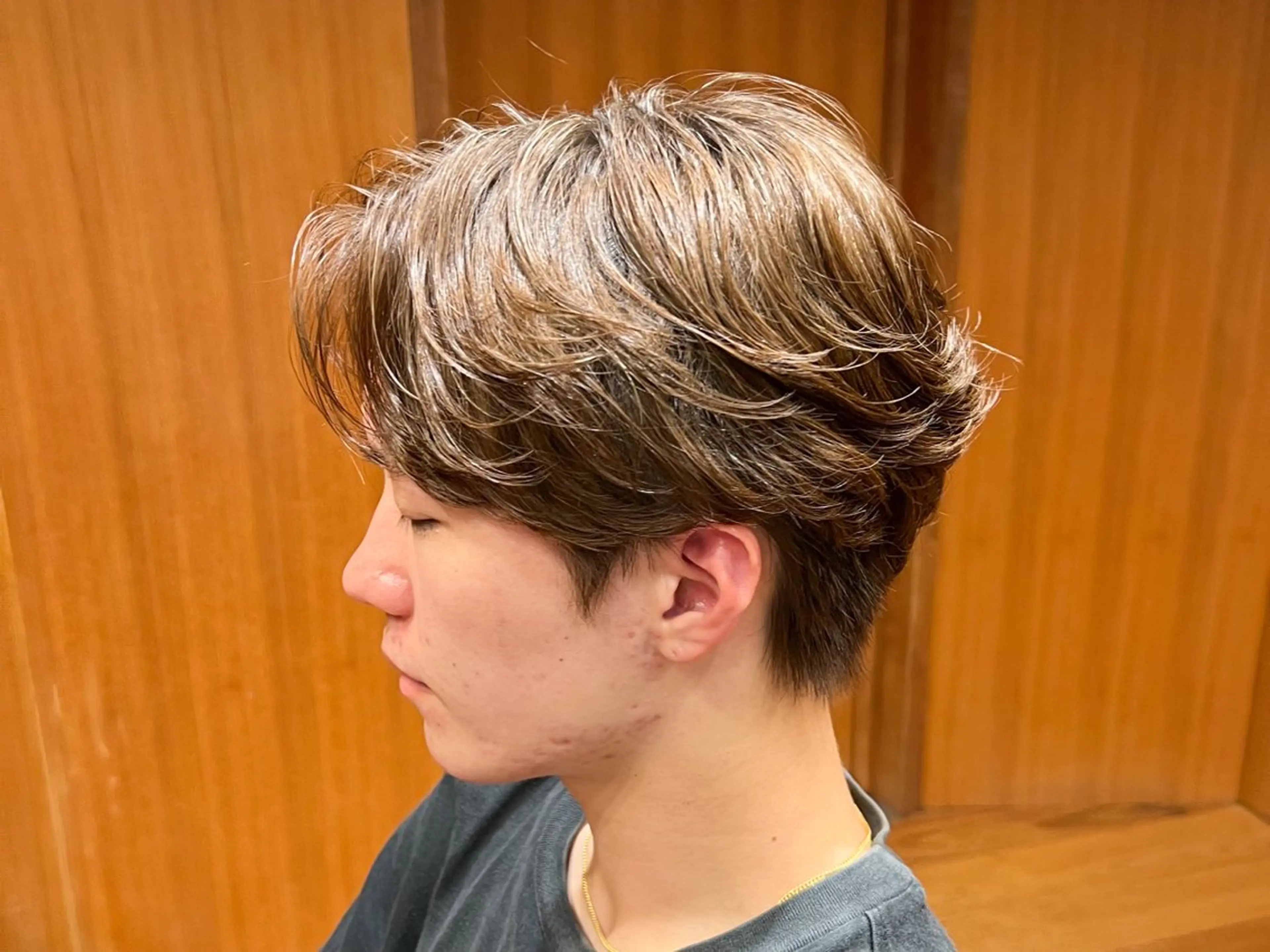 ショート カラー パーマ メンズ マッシュ メンズパーマ ニュアンスパーマ カット パーマ トリートメント 平尾薬院メンズカット FLICK/パーマのヘアスタイル