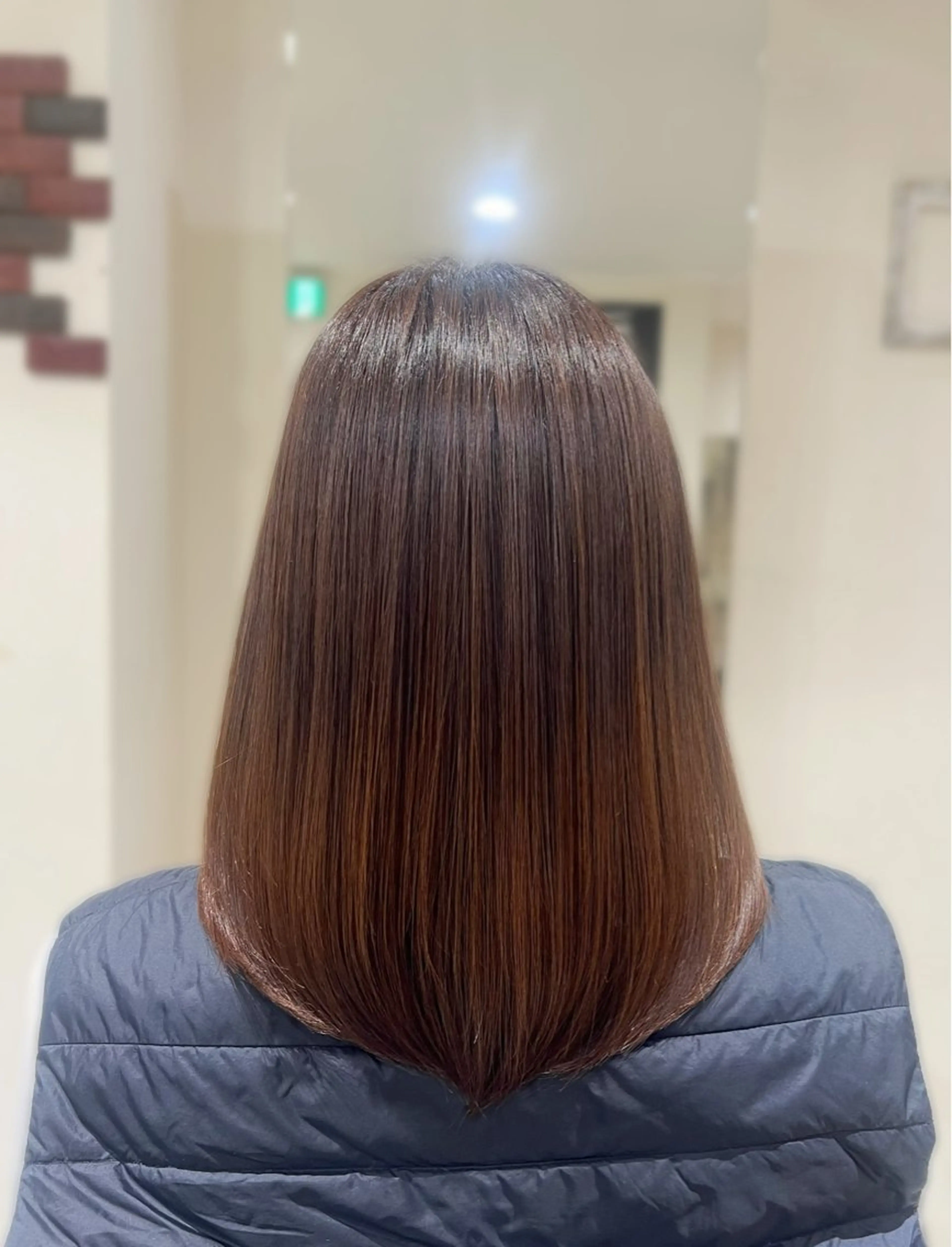 ミディアム 髪質改善 トリートメント 酸熱トリートメント 髪質改善メニュー 長井 美佐子のヘアスタイル