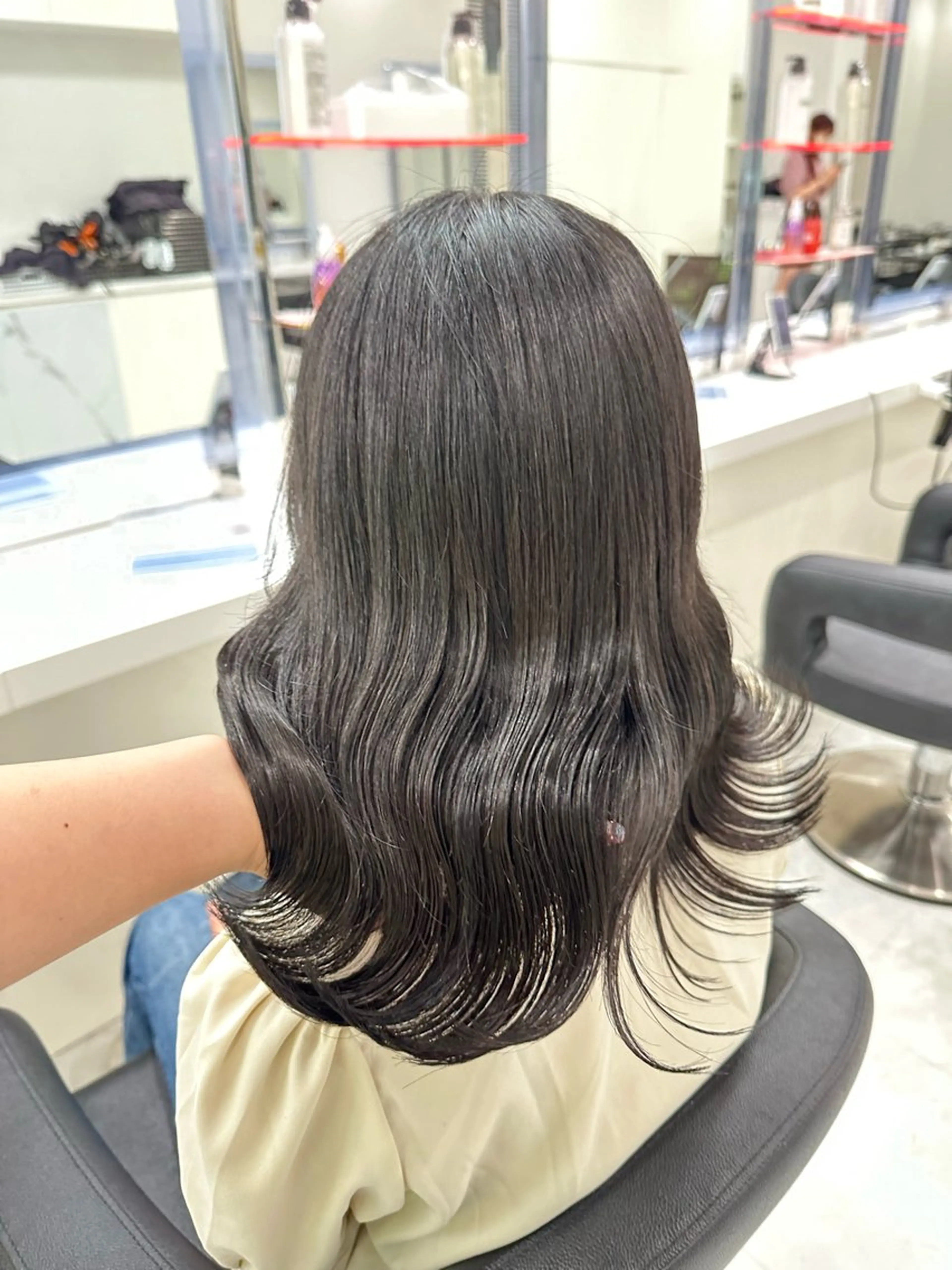 ミディアム ヘアカラー トリートメント 🌼リナ🌼赤み消し オリーブ/ブラウンのヘアスタイル