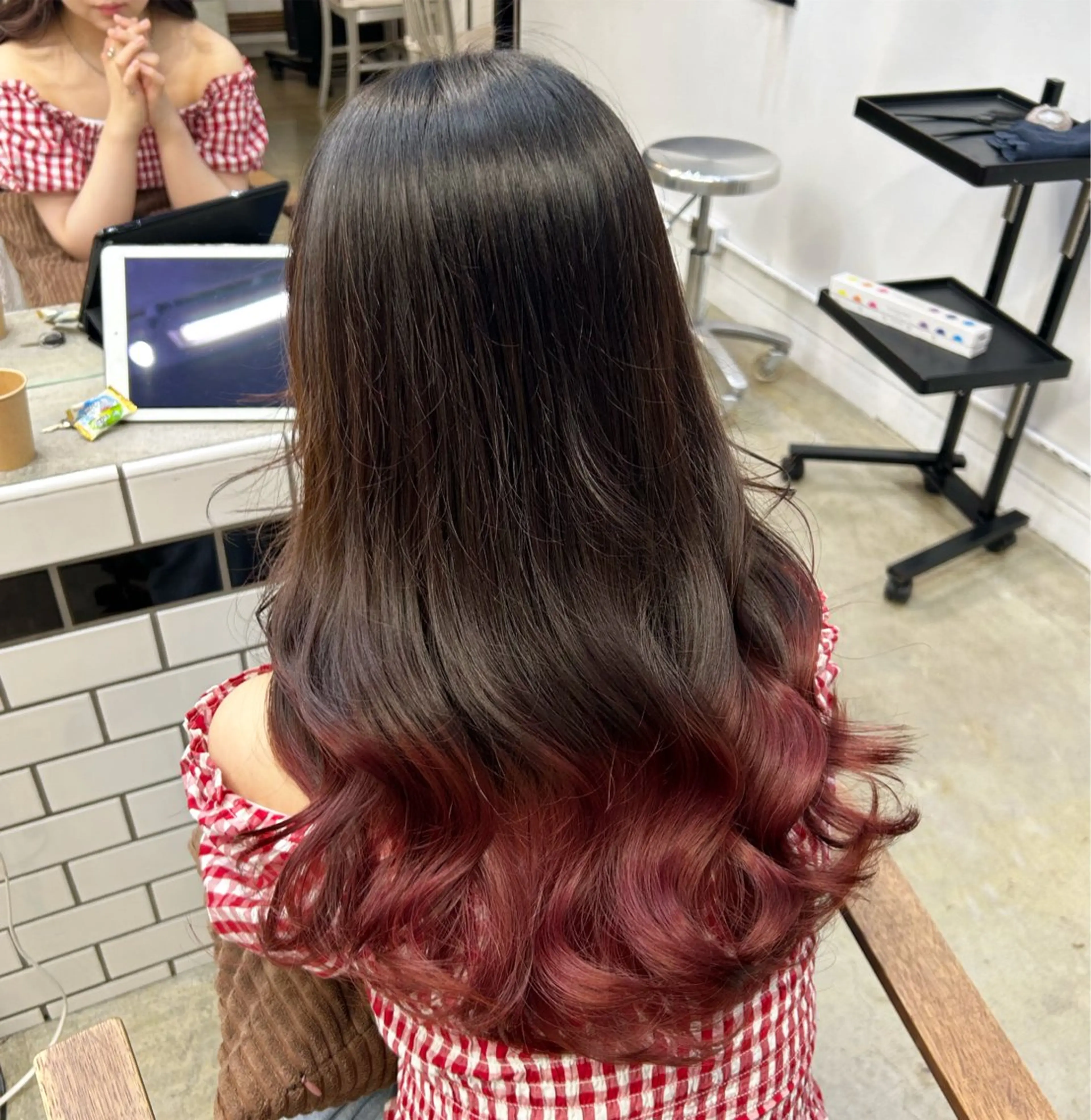 ロング カラー 🌷ラベンダーピンク 顔まわり🌷ねいろのヘアスタイル