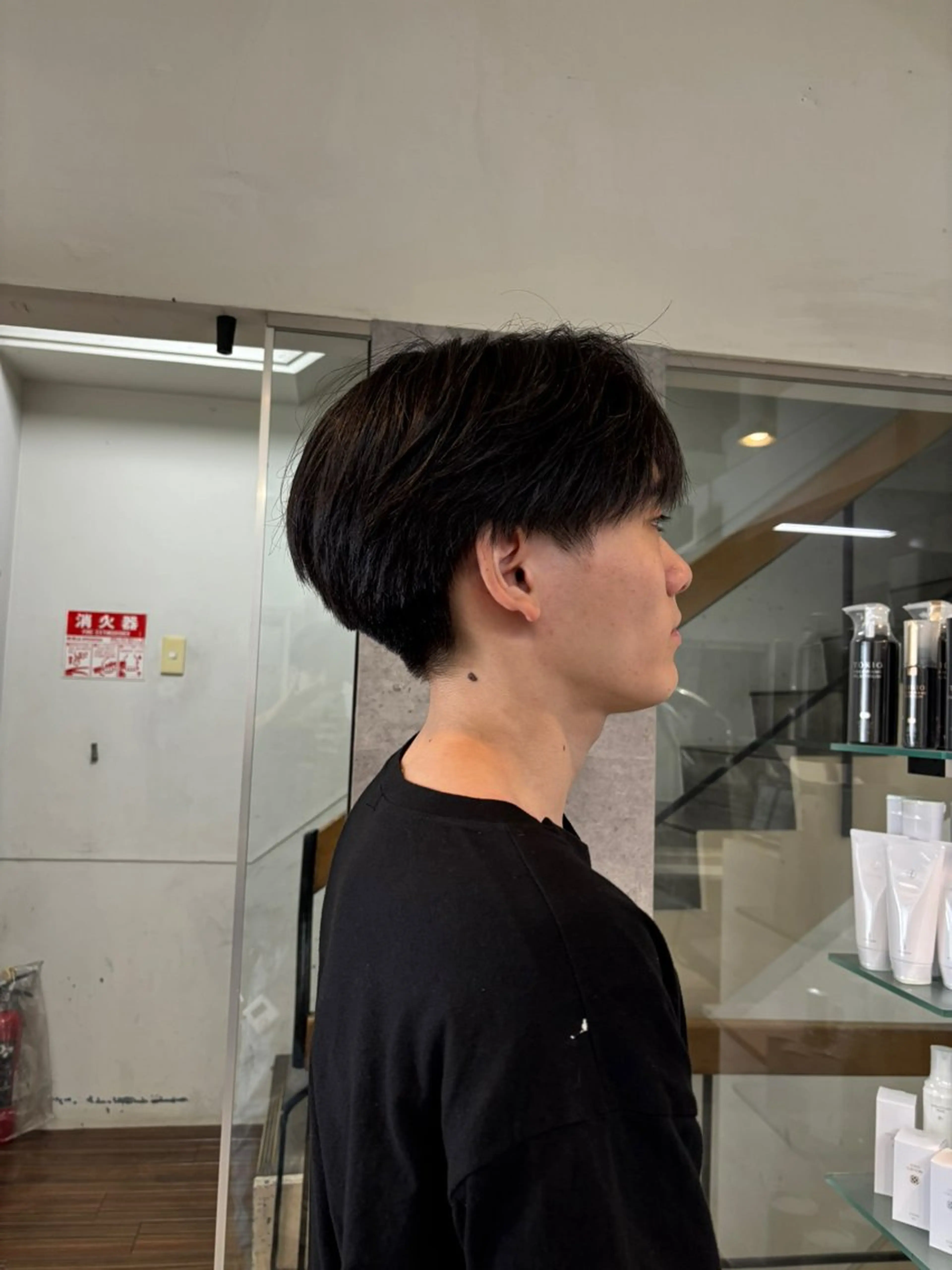 ショート メンズ マッシュ シースルーマッシュ カット 谷昂将　メンズ梅田 /パーマ/毛流れのヘアスタイル