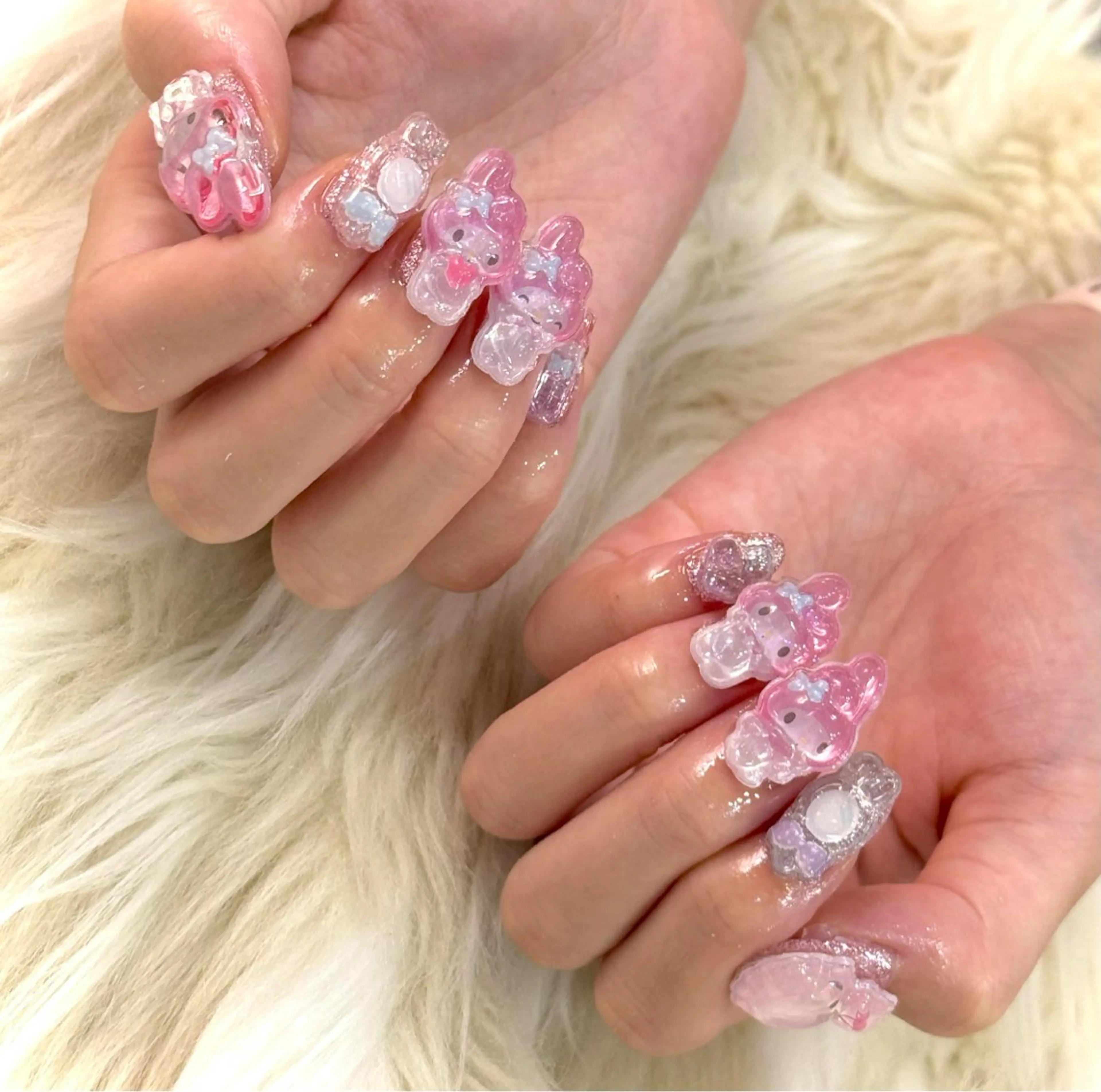 ネイル 長さ出し フレンチネイル ジェルネイル グラデーション 韓国ネイル ハンドネイル Nail&eye Belire 新宿のネイルデザイン