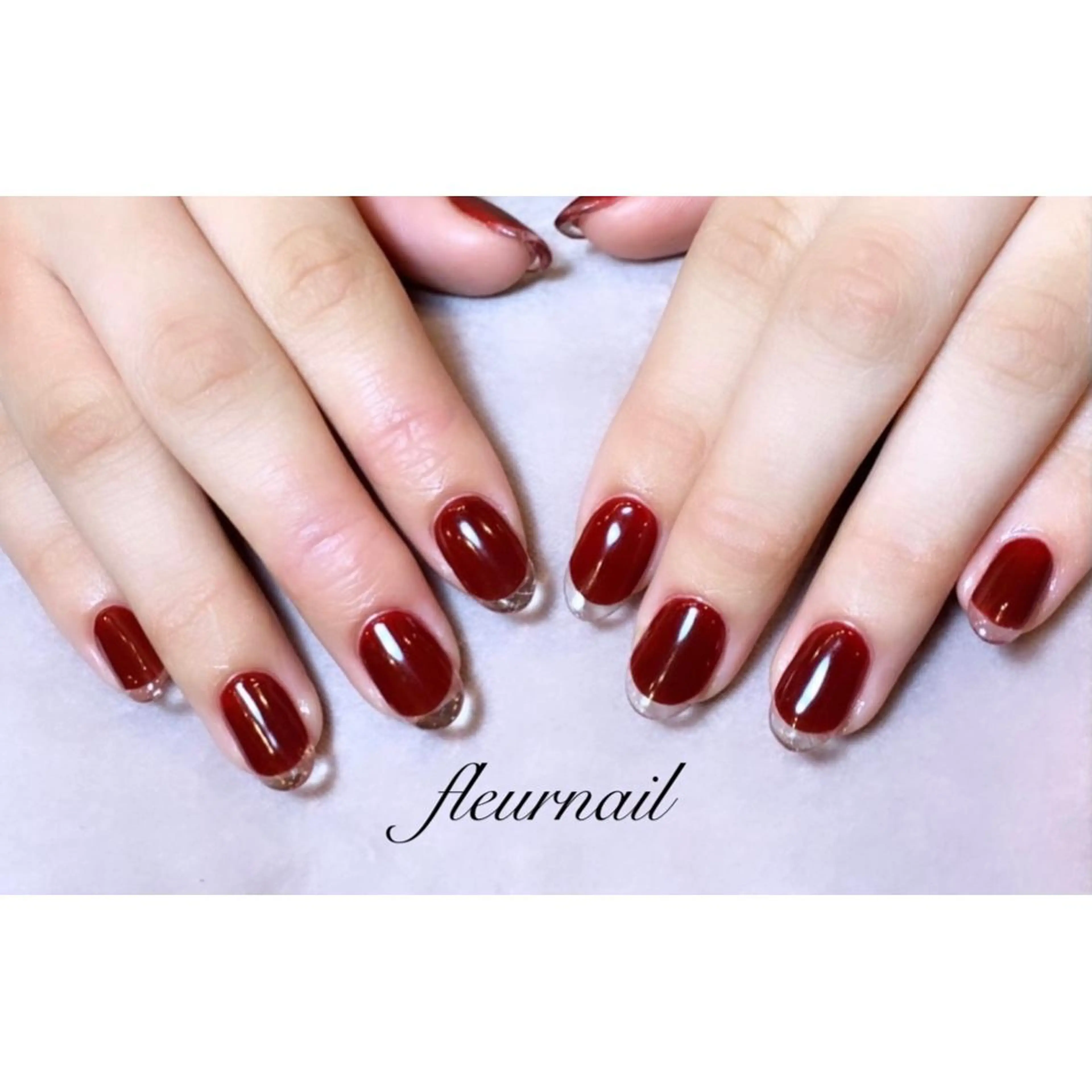 ネイル クリアネイル フレンチネイル ジェルネイル パラジェル fleurnail miuraのネイルデザイン