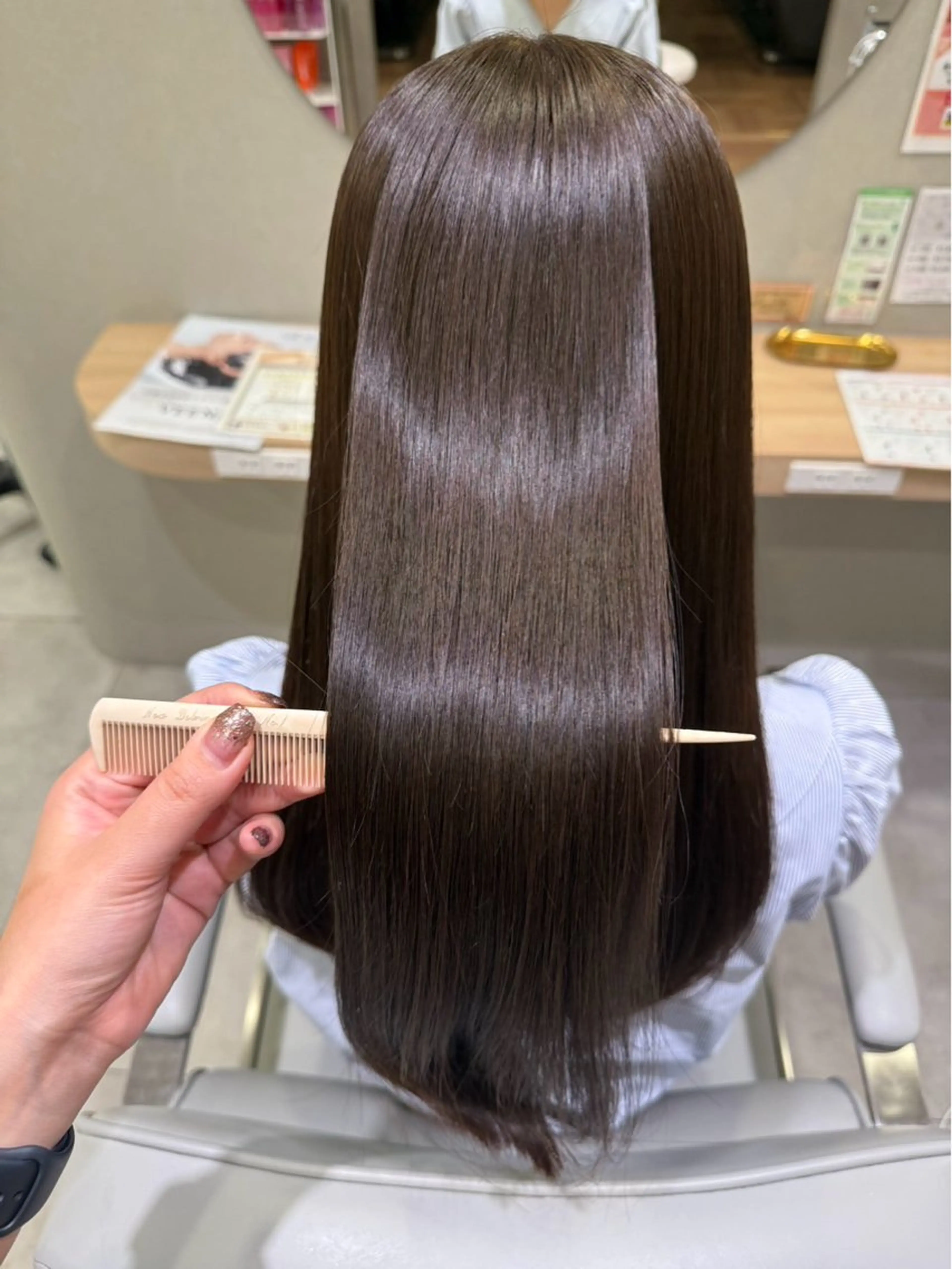 【🌸4月限定🌸】【ダメージ補修💥】🍒透明感カラー＋最高級4STEP オージュア Tr🍒の写真