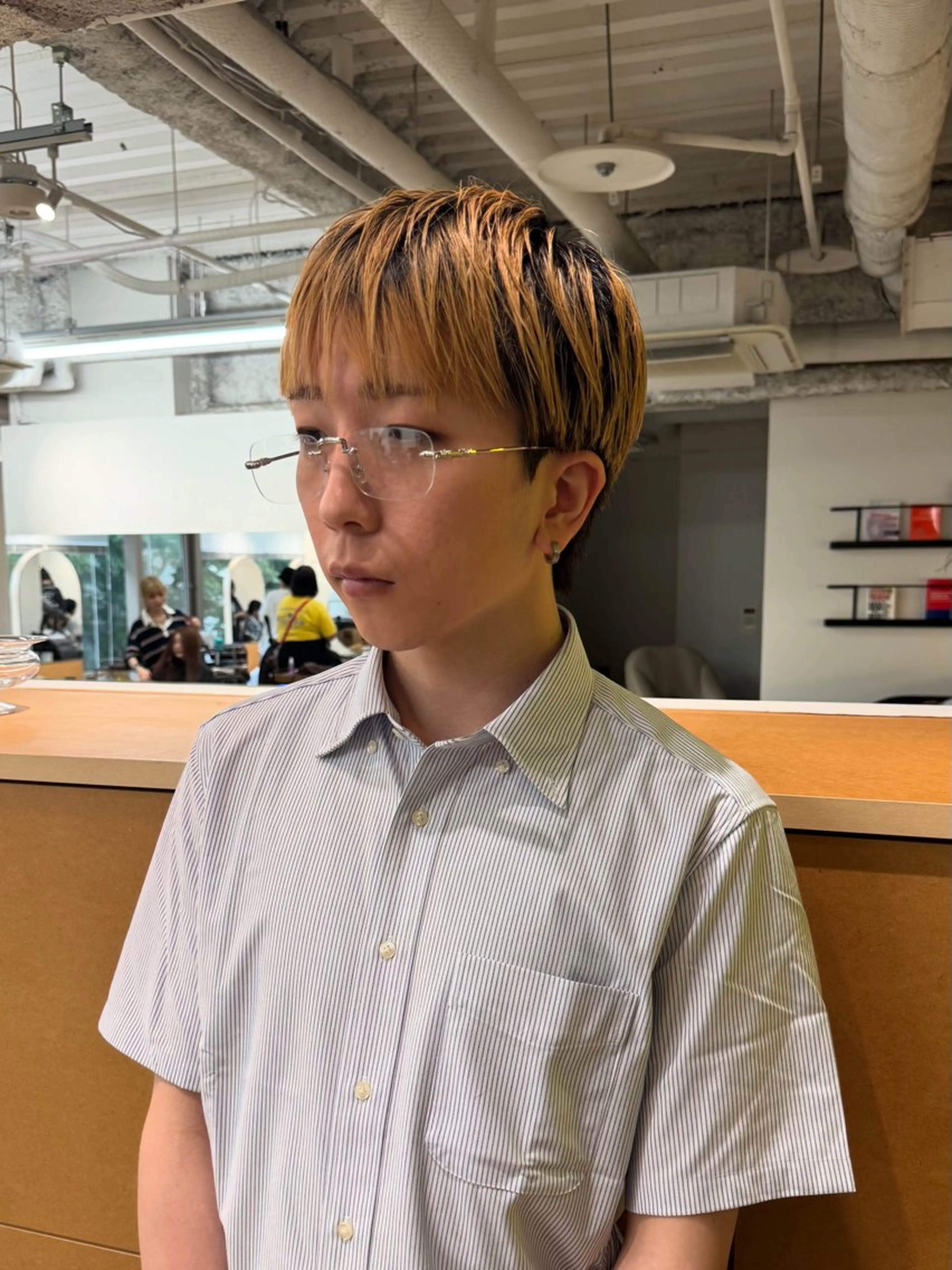 メンズ カット トリートメント ダブルカラーベージュ 新潟/万代/髙橋魁真のヘアスタイル