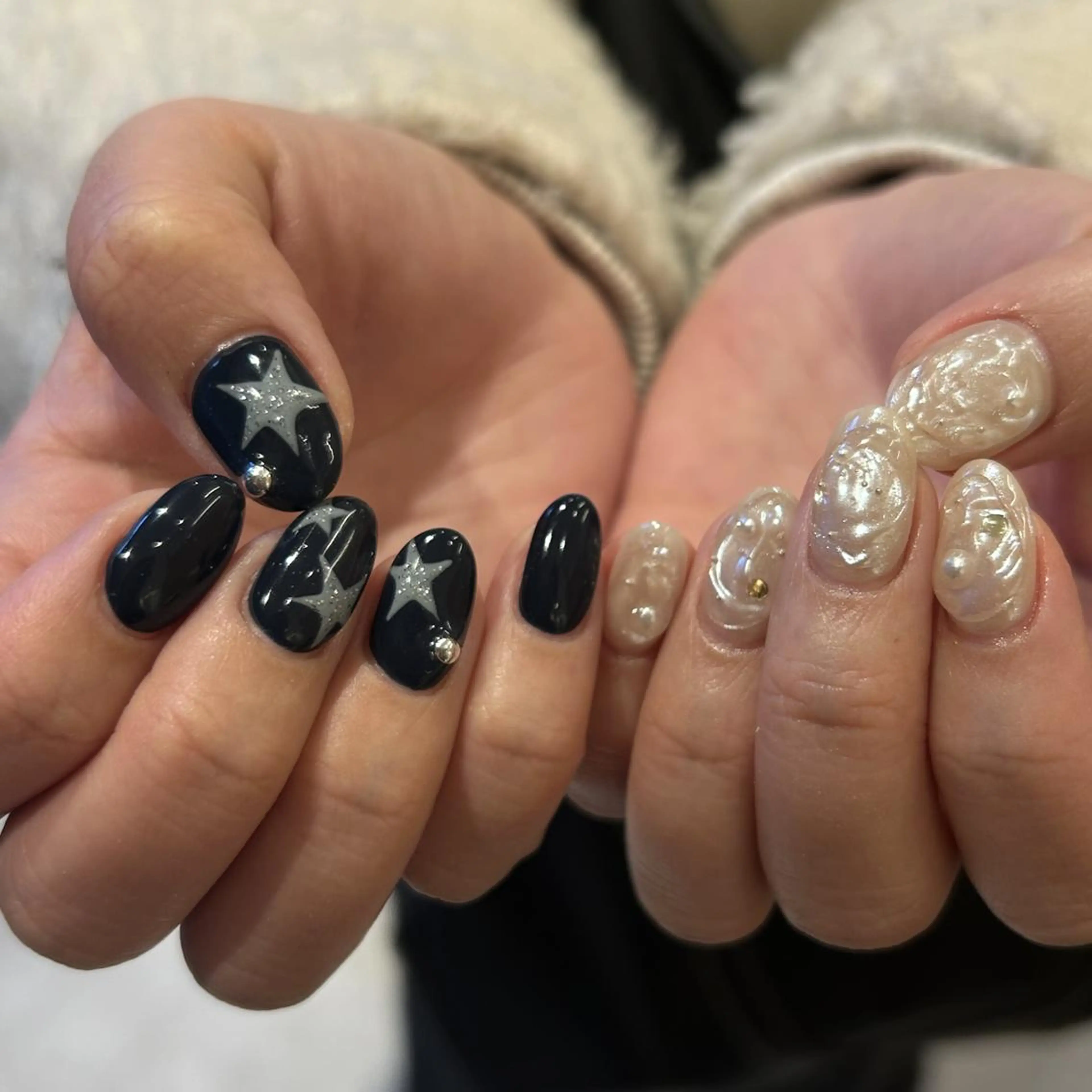 ネイル オーロラネイル ジェルネイル 氷ネイル・うるうるネイル 韓国ネイル ミラーネイル ハンドネイル nails TOKYOのネイルデザイン