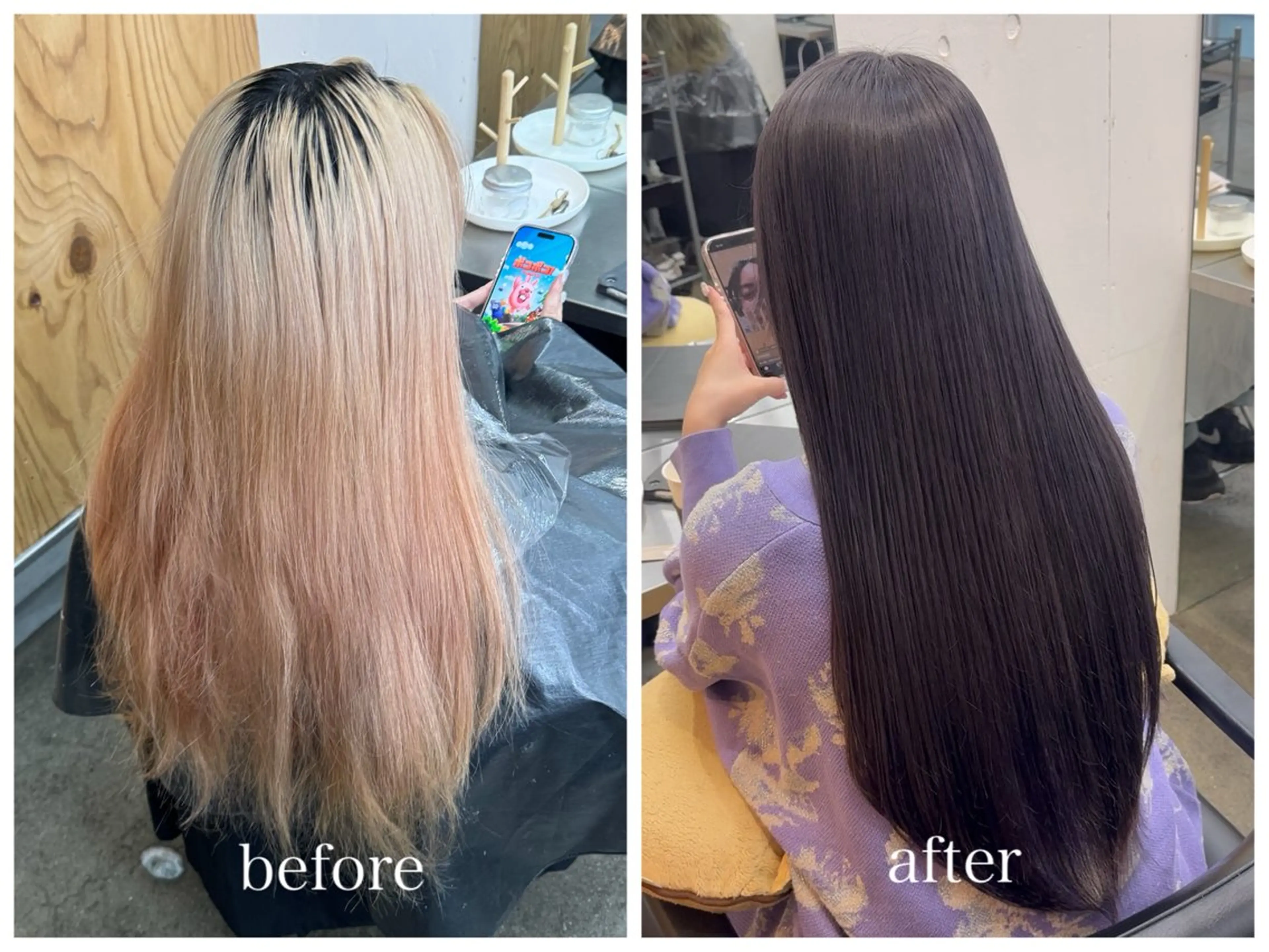 ロング カラー ブリーチ 透明感カラー ラベンダーカラー シルバー 新宿 似合わせカラー HINAのヘアスタイル