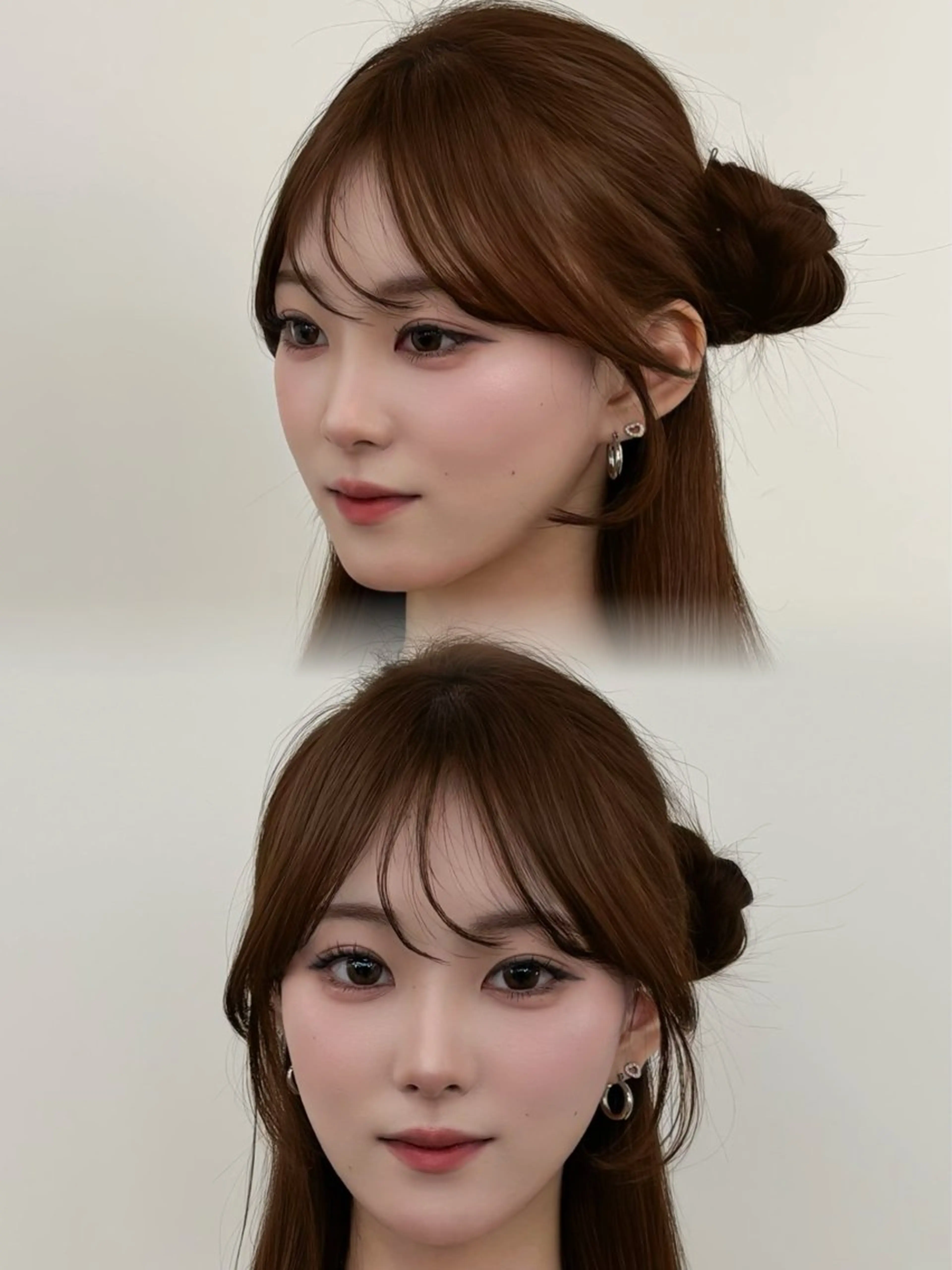 ロング カラー レイヤーカット 小顔カット カット ヘアカラー トリートメント 韓国ヘア/レイヤー/ 顔まわり足立遥奈のヘアスタイル