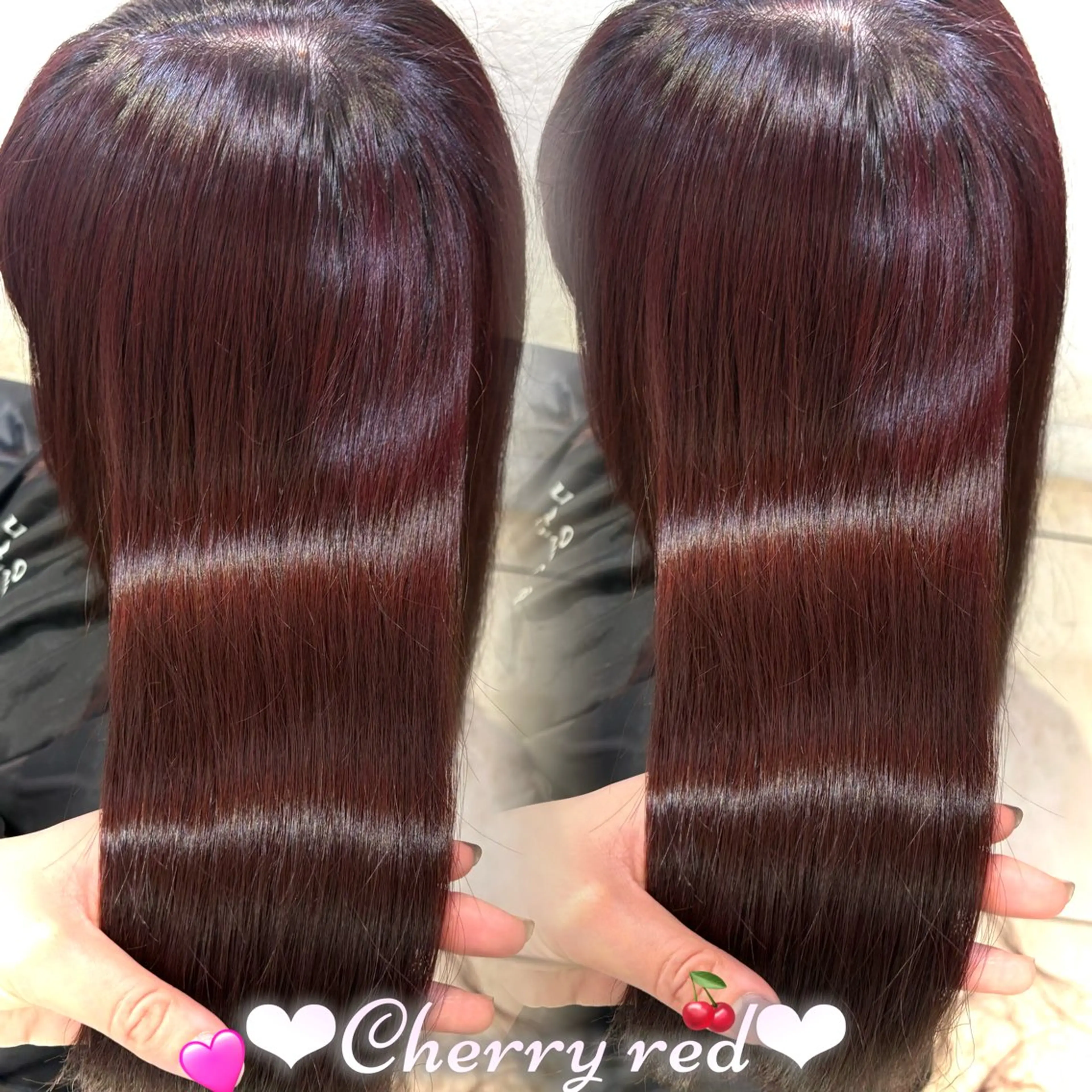 ロング カラー ブリーチ ブリーチなしカラー レッドカラー カット ヘアカラー 新宿/艶カラー 🎀エクステKANAのヘアスタイル