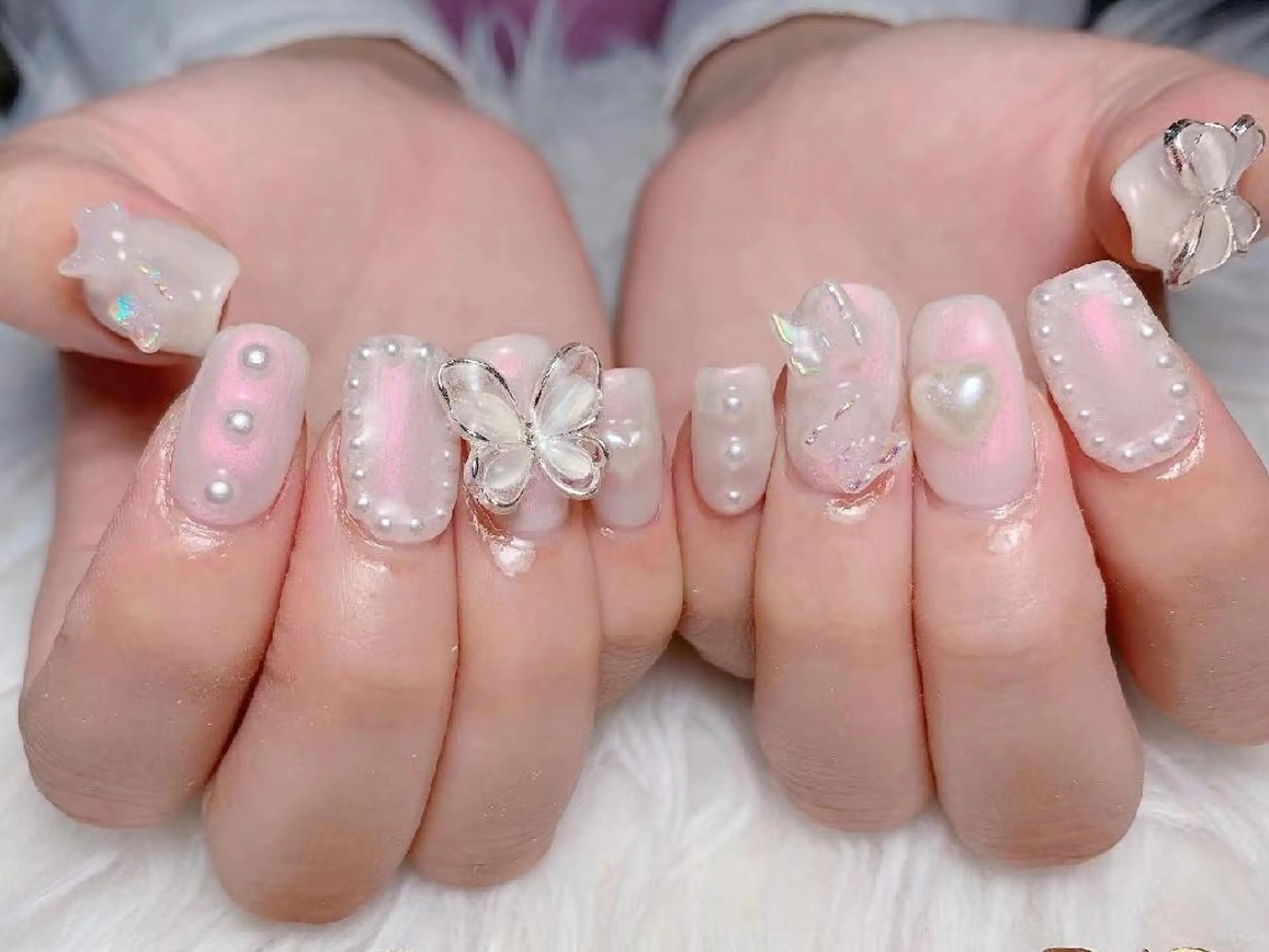 ネイル アートネイル べっ甲ネイル ボルドー 長さ出し フラワーネイル 🎀Yumi✨ ミキネイルサロン池袋のネイルデザイン