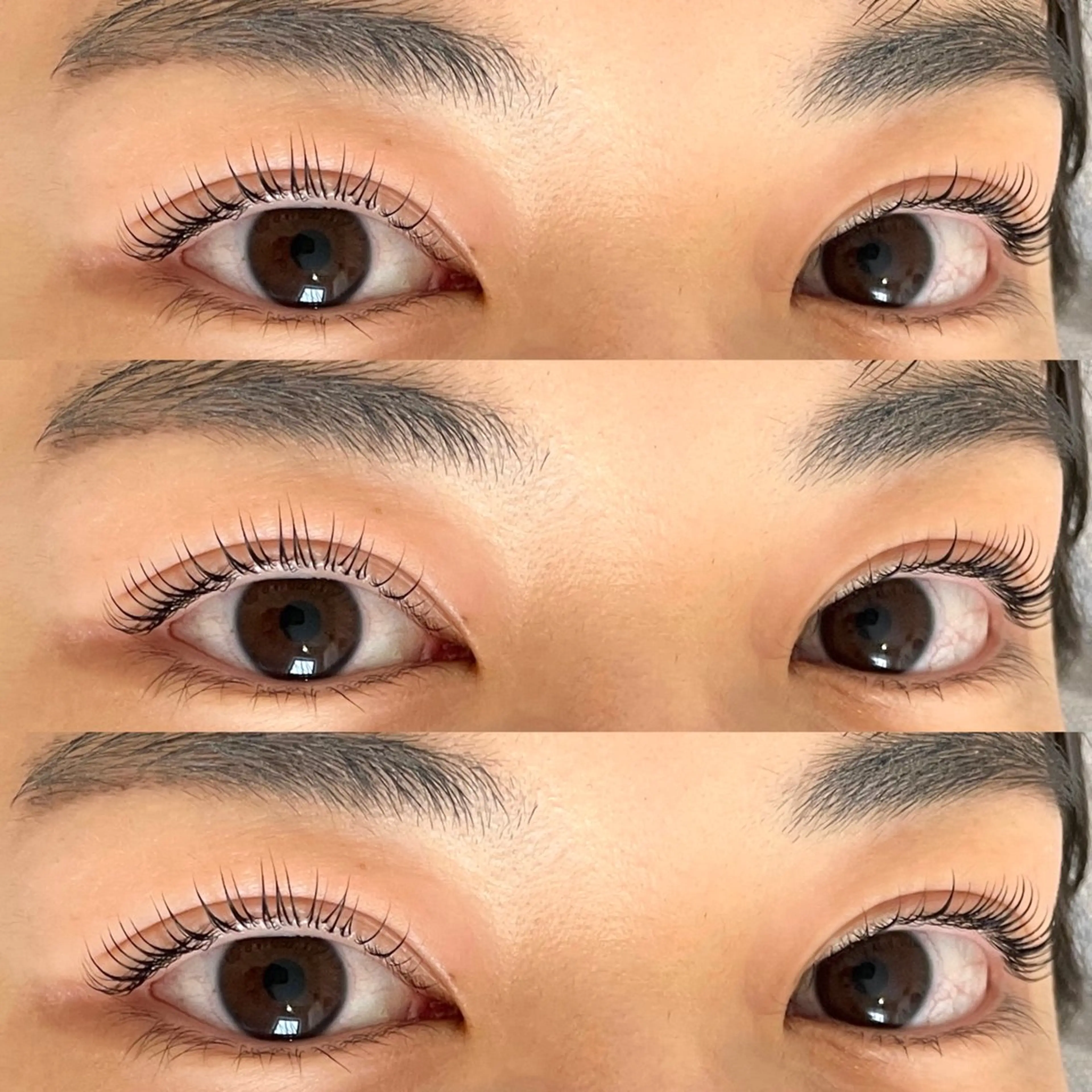 マツエク・マツパ キュート ナチュラル パリジェンヌラッシュリフト まつげパーマ 一重×まつ毛パーマ 表参道eyelist KONOMIのマツエク・マツパデザイン