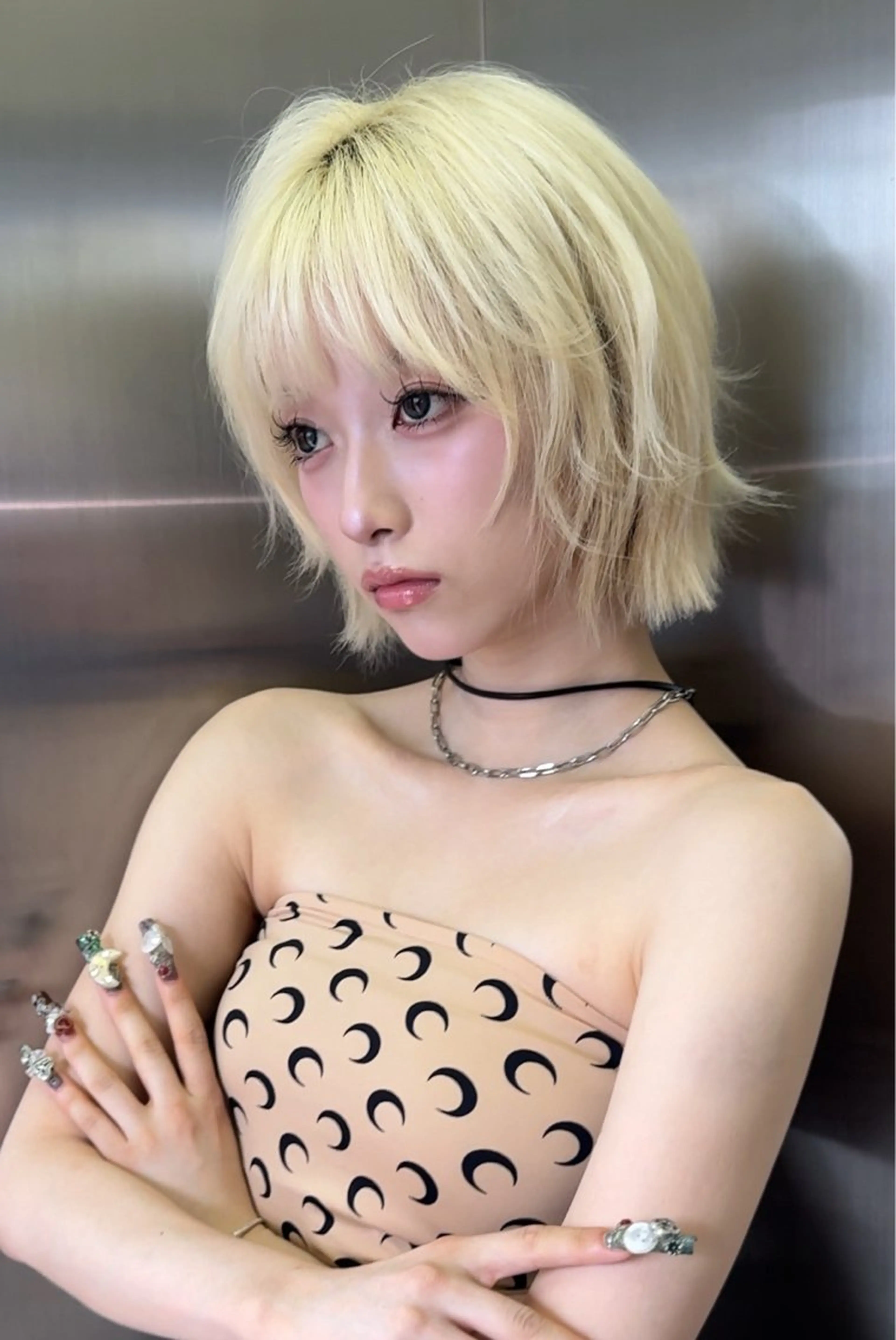 ショート カラー ヘアカラー トリートメント Lond Le'a /ハイトーンカラーのヘアスタイル