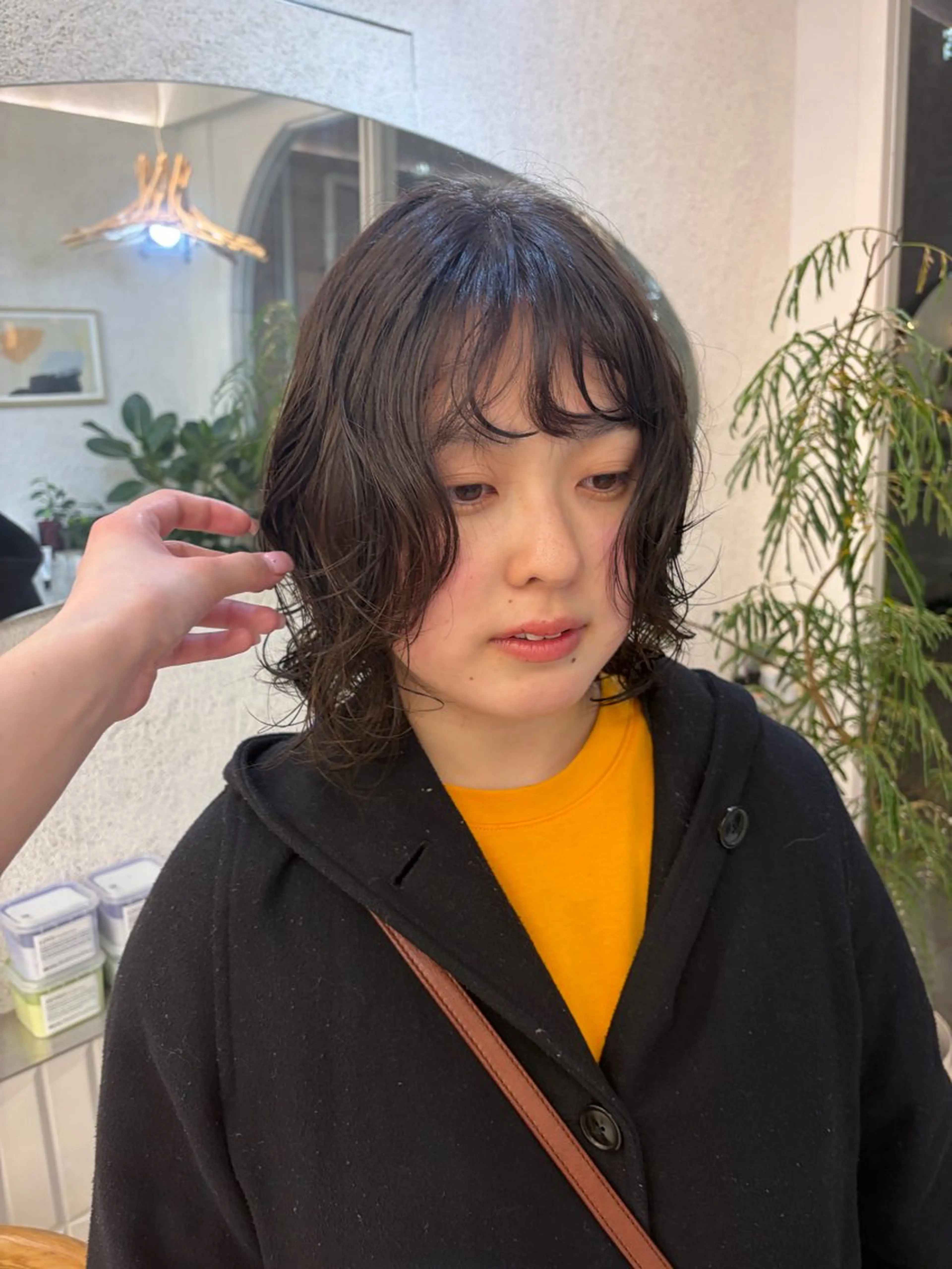 パーマ リン🔔ボブ cut 柔らかベージュ🤎のヘアスタイル