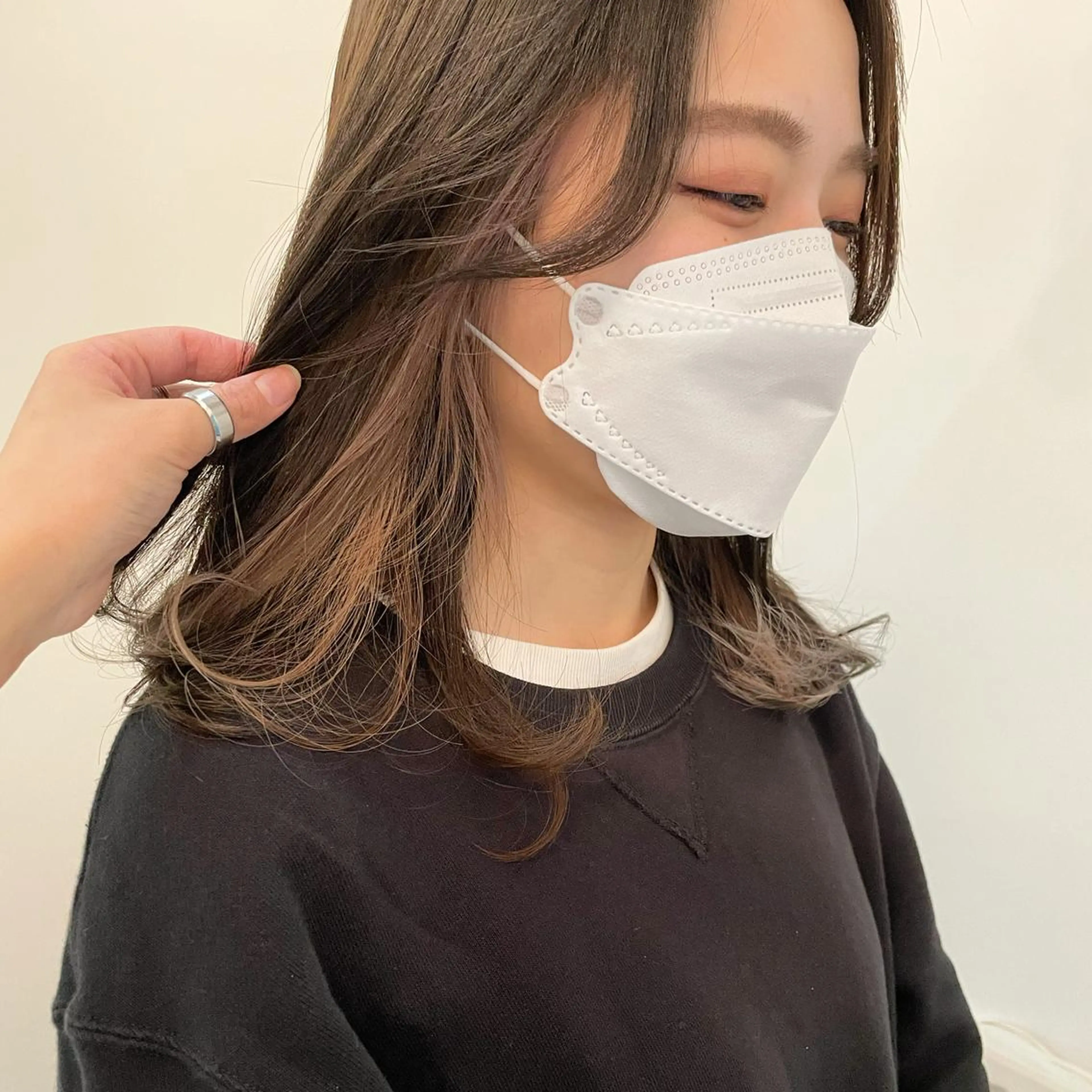 ミディアム Chiho / 梅田 / ボブ/ パーマのヘアスタイル