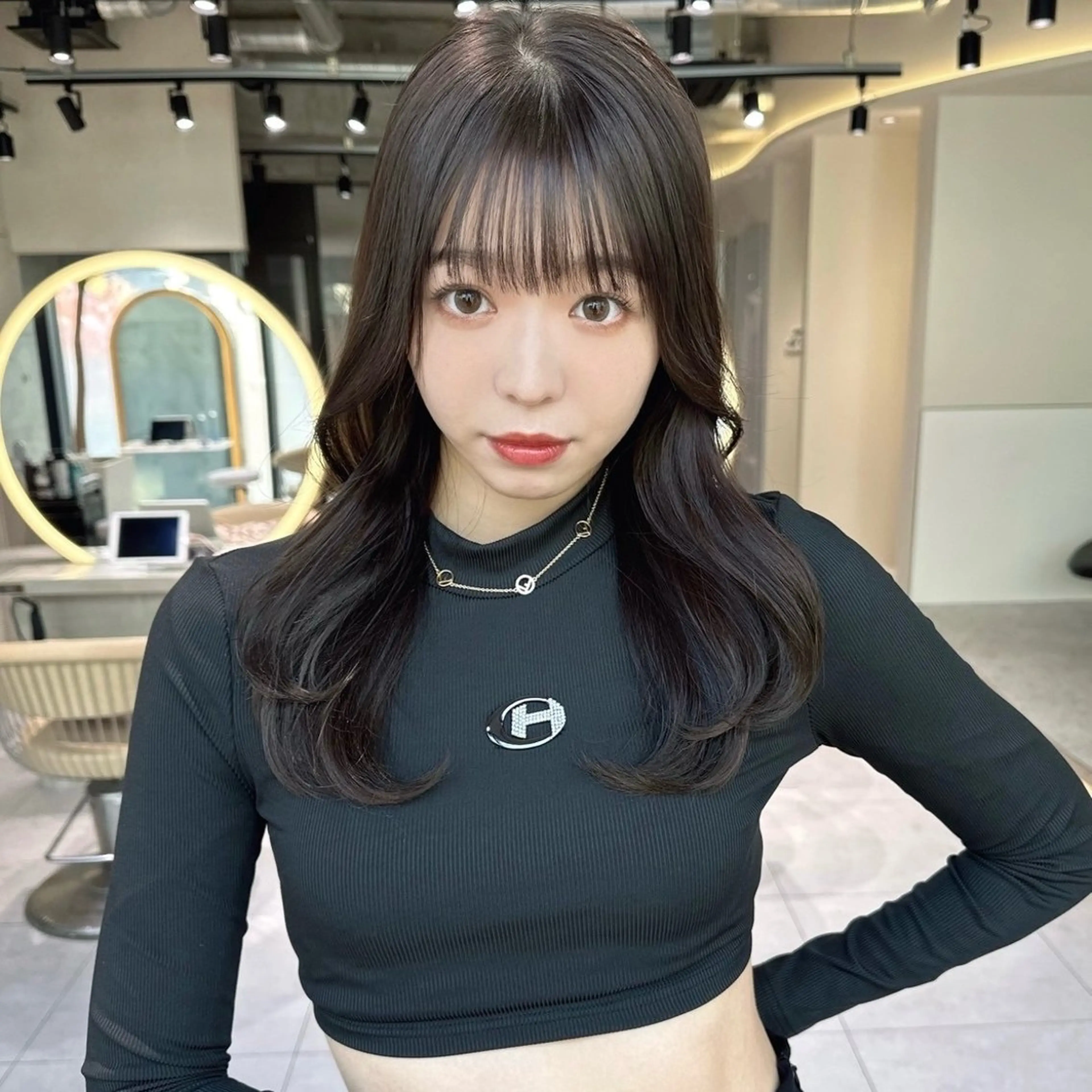 ミディアム カラー 透明感カラー/ りおのヘアスタイル