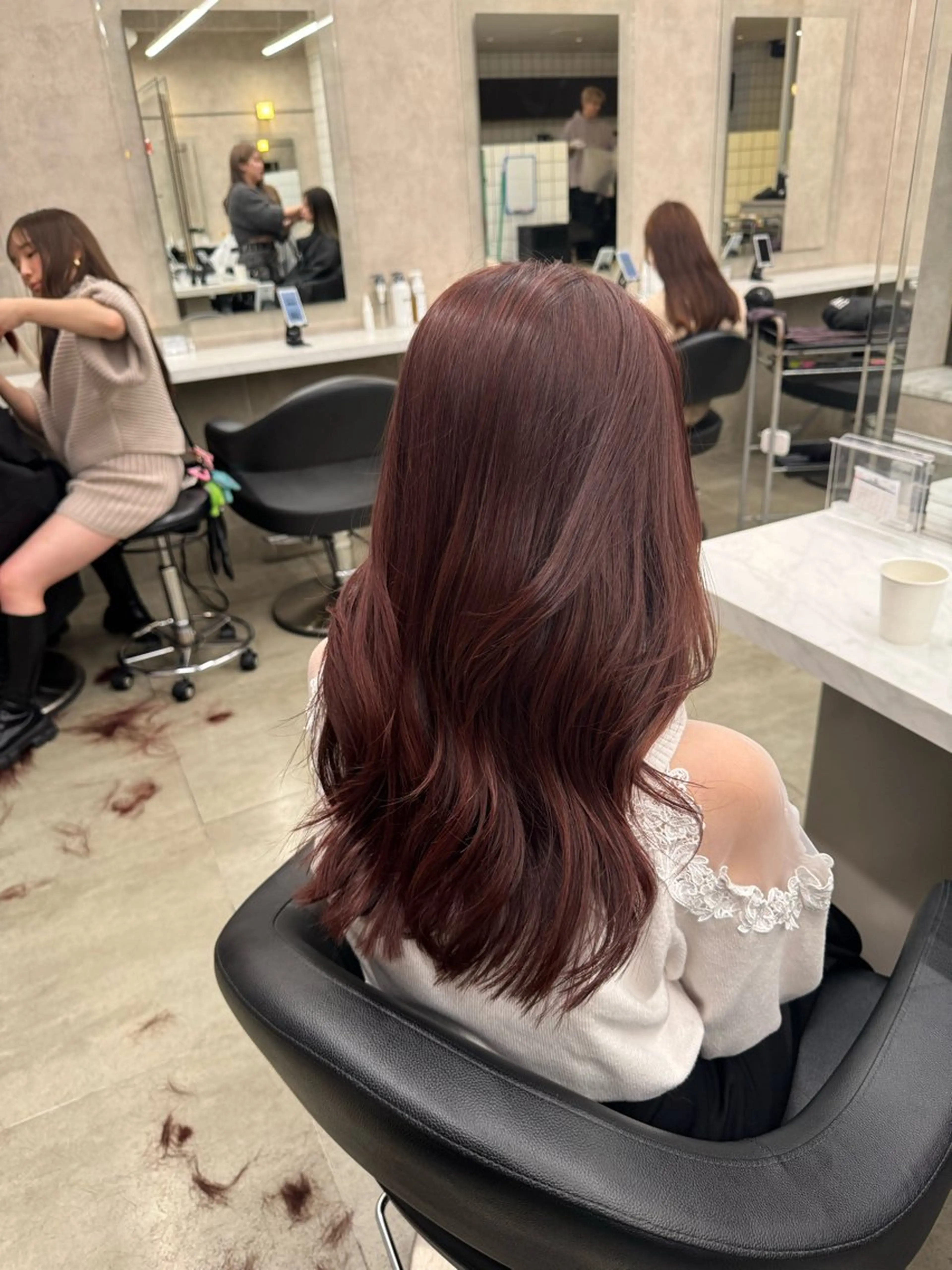 セミロング カラー パーマ ヘアアレンジ メンズ キッズ 韓国系🇰🇷🩶 艶暗髪/MEIのヘアスタイル