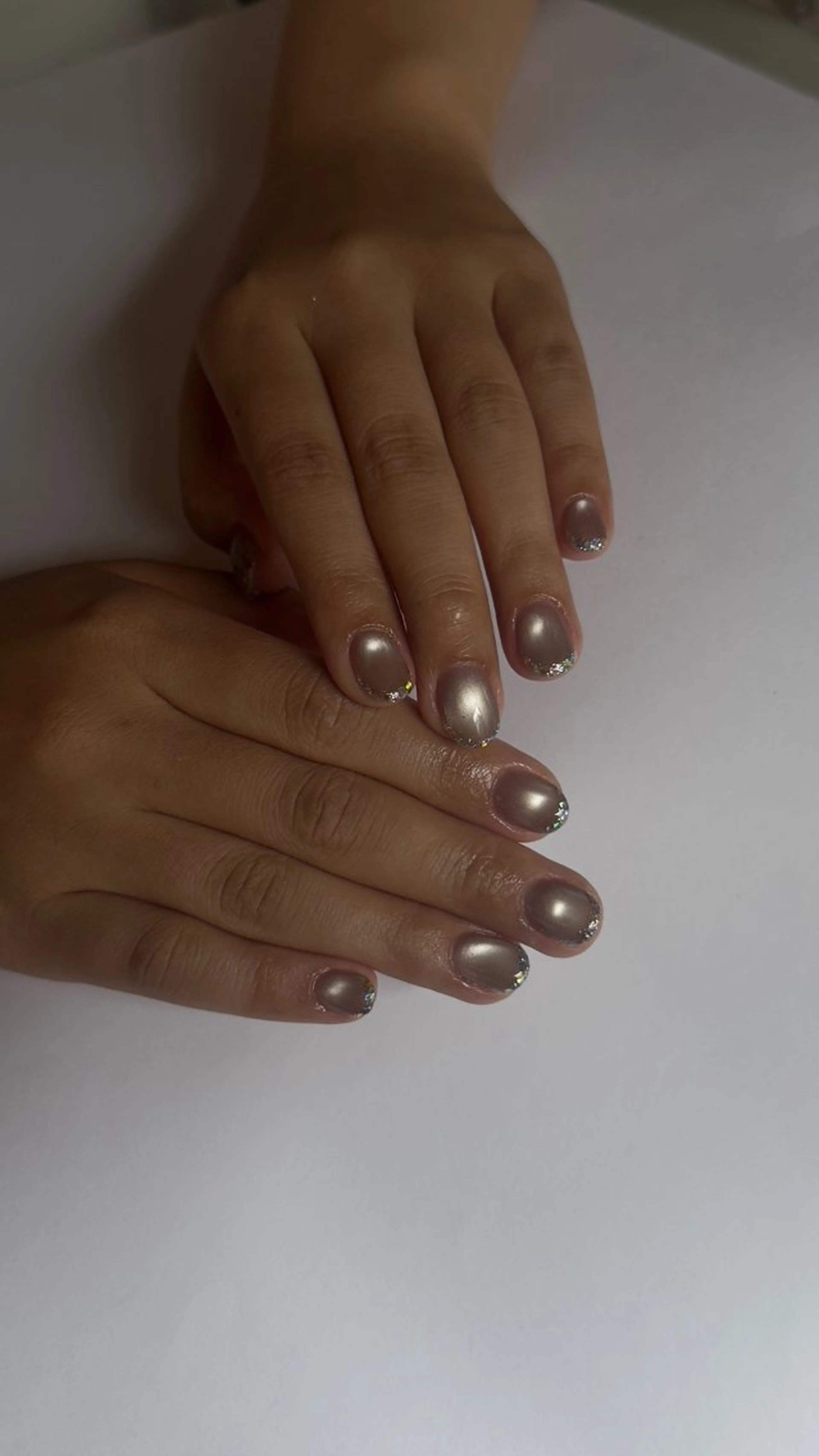 ネイル フレンチネイル ガラスフレンチ マグネットネイル NailsbyT N.Sugamoのネイルデザイン