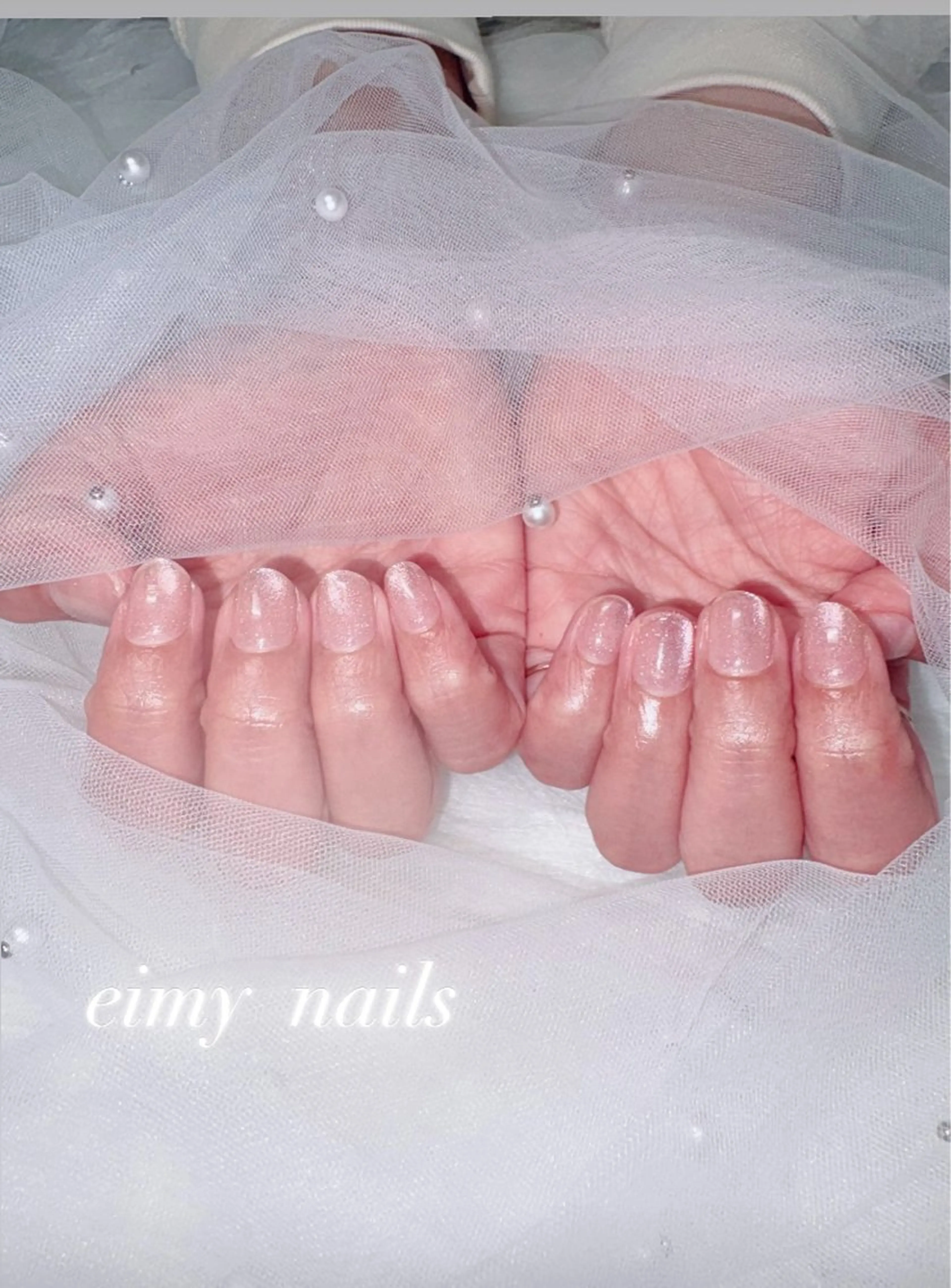 ネイル マグネットネイル マグネットワンカラー ワンカラーネイル シンプルネイル 春ネイル ハンドネイル eimy nails♡のネイルデザイン