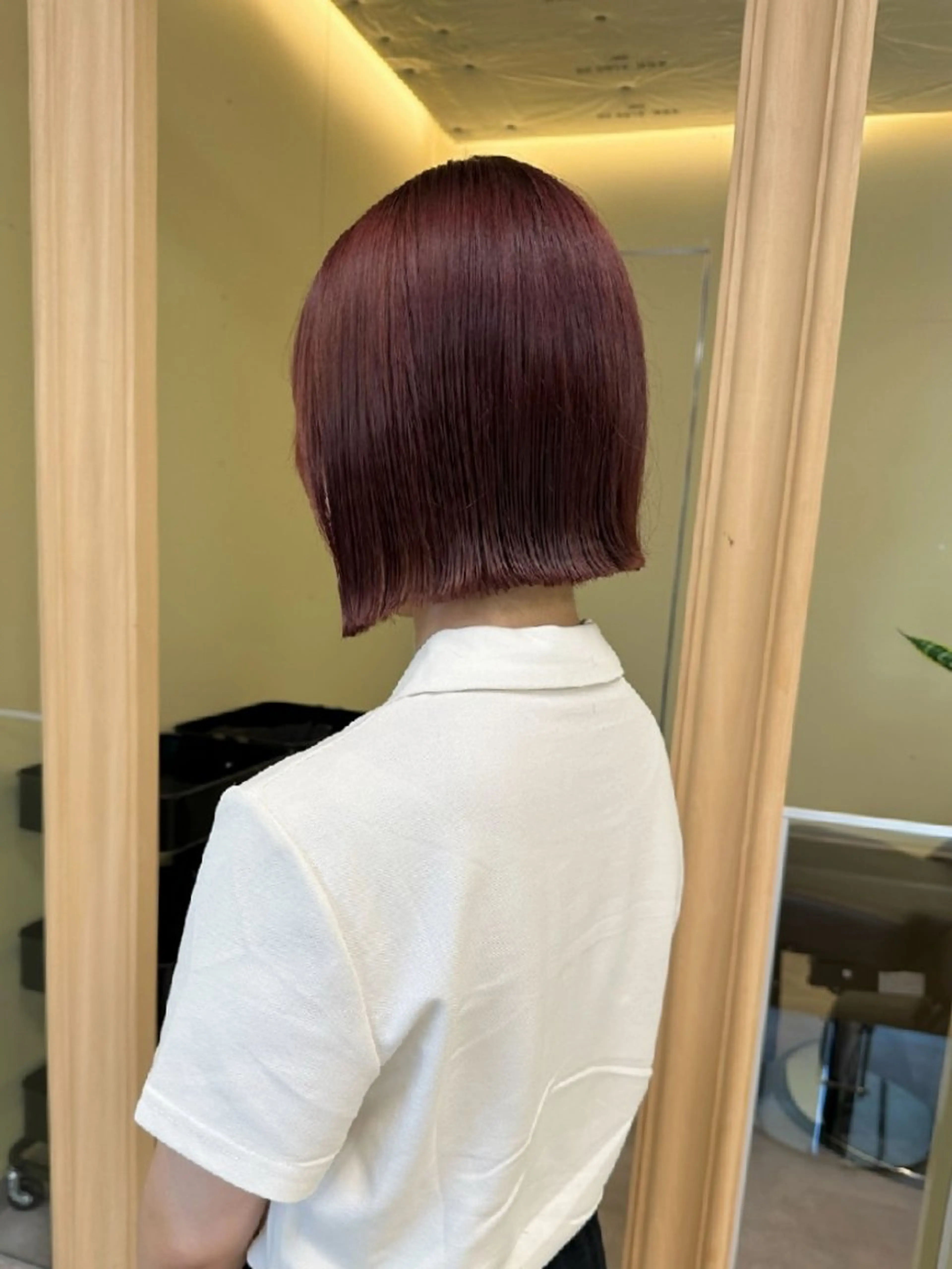 ショート カット ヘアカラー トリートメント 新宿×扱いやすいボブ /ボブ専門TAMEのヘアスタイル