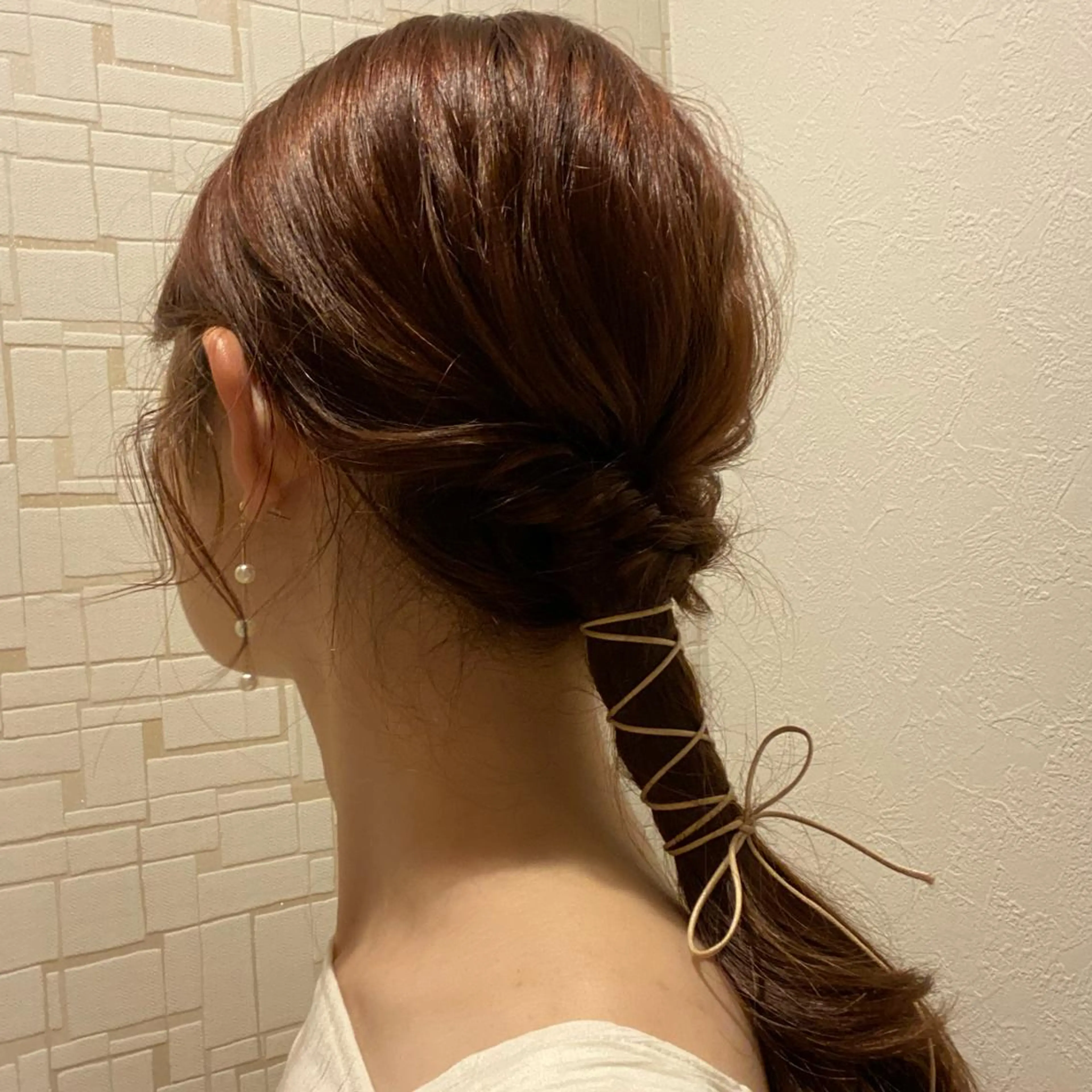 ヘアアレンジ MIYU透明感カラー ブリーチなしWカラーのヘアスタイル