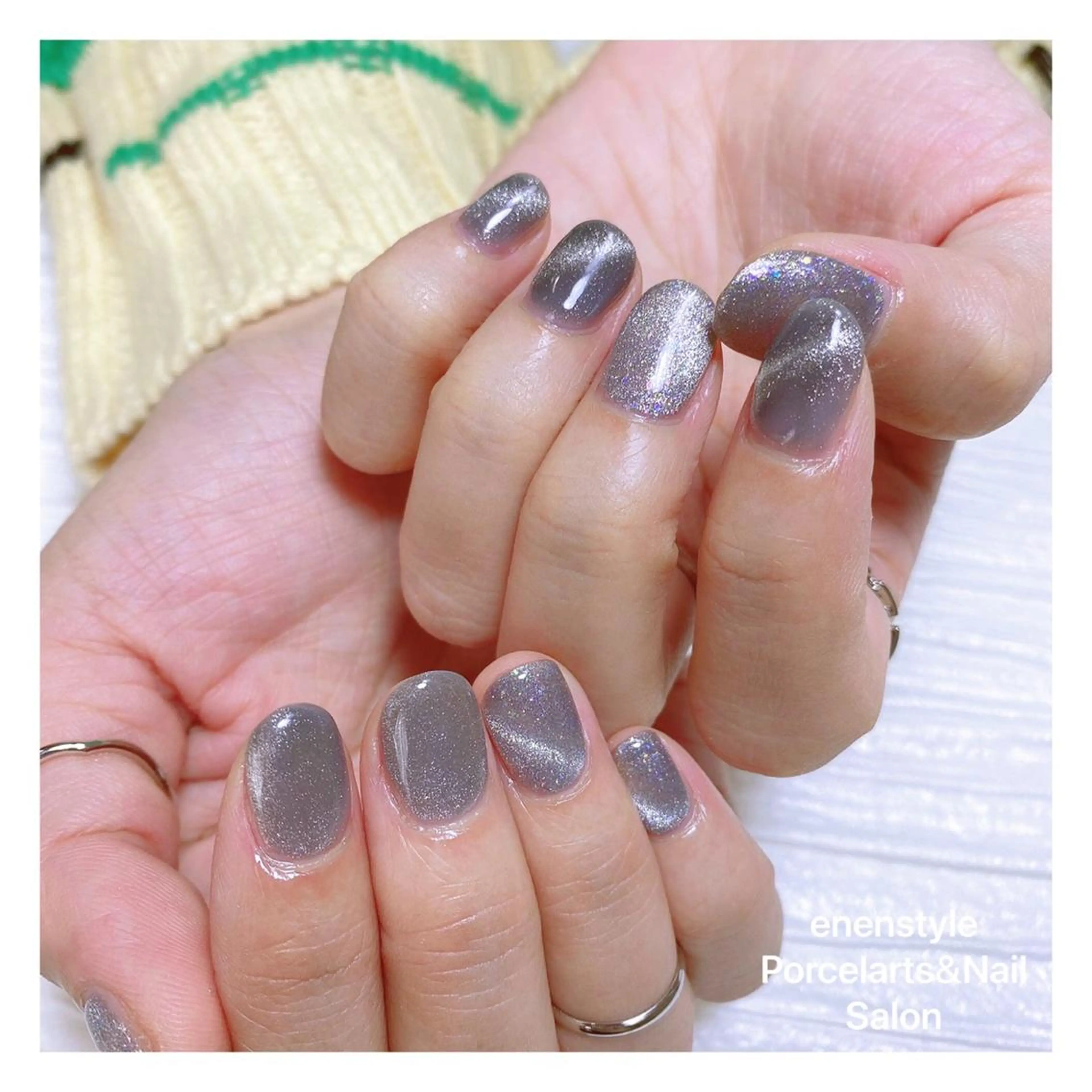 ショート ネイル ハンドネイル 👑enen style👑のネイルデザイン