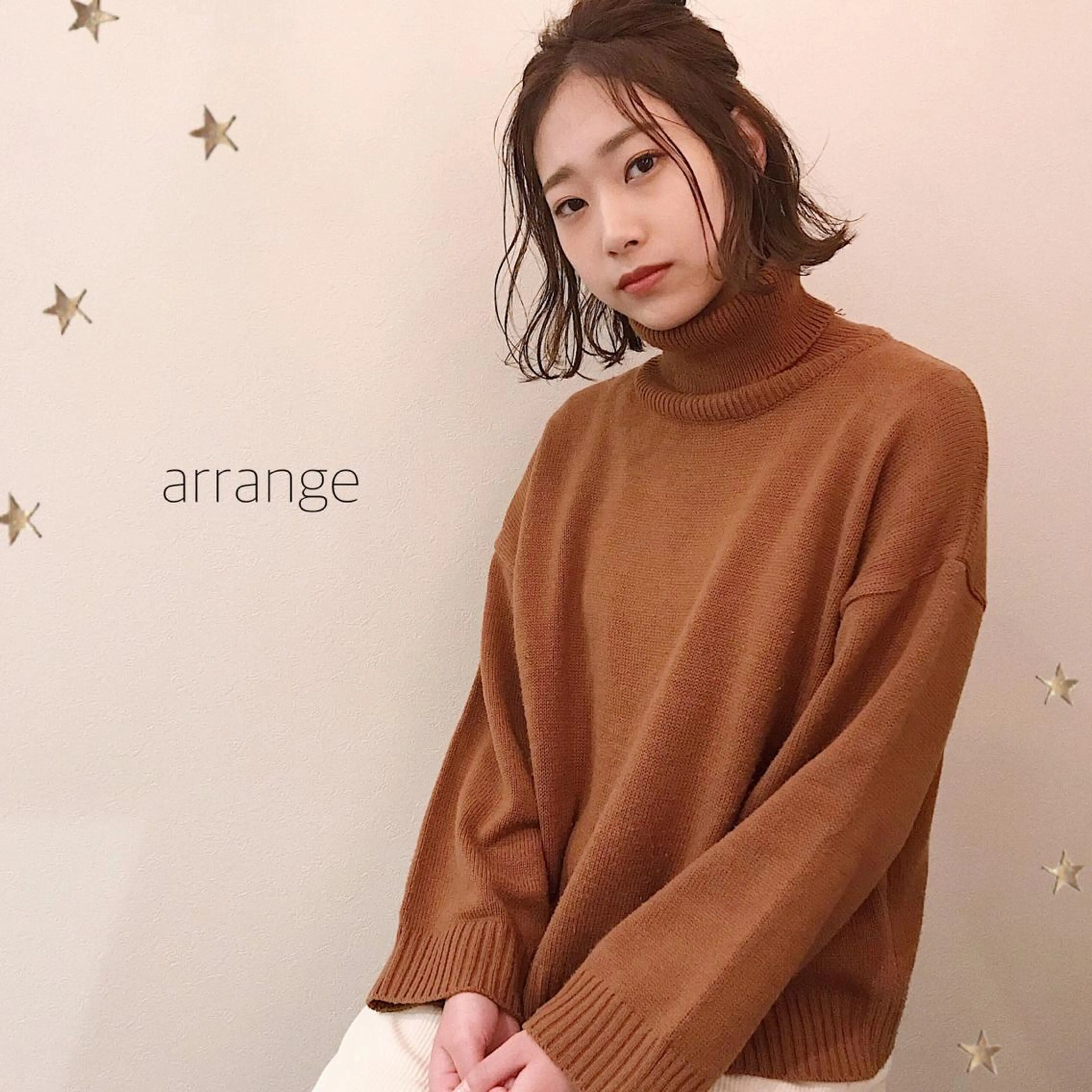 ミディアム カラー 市川 千夏のヘアスタイル