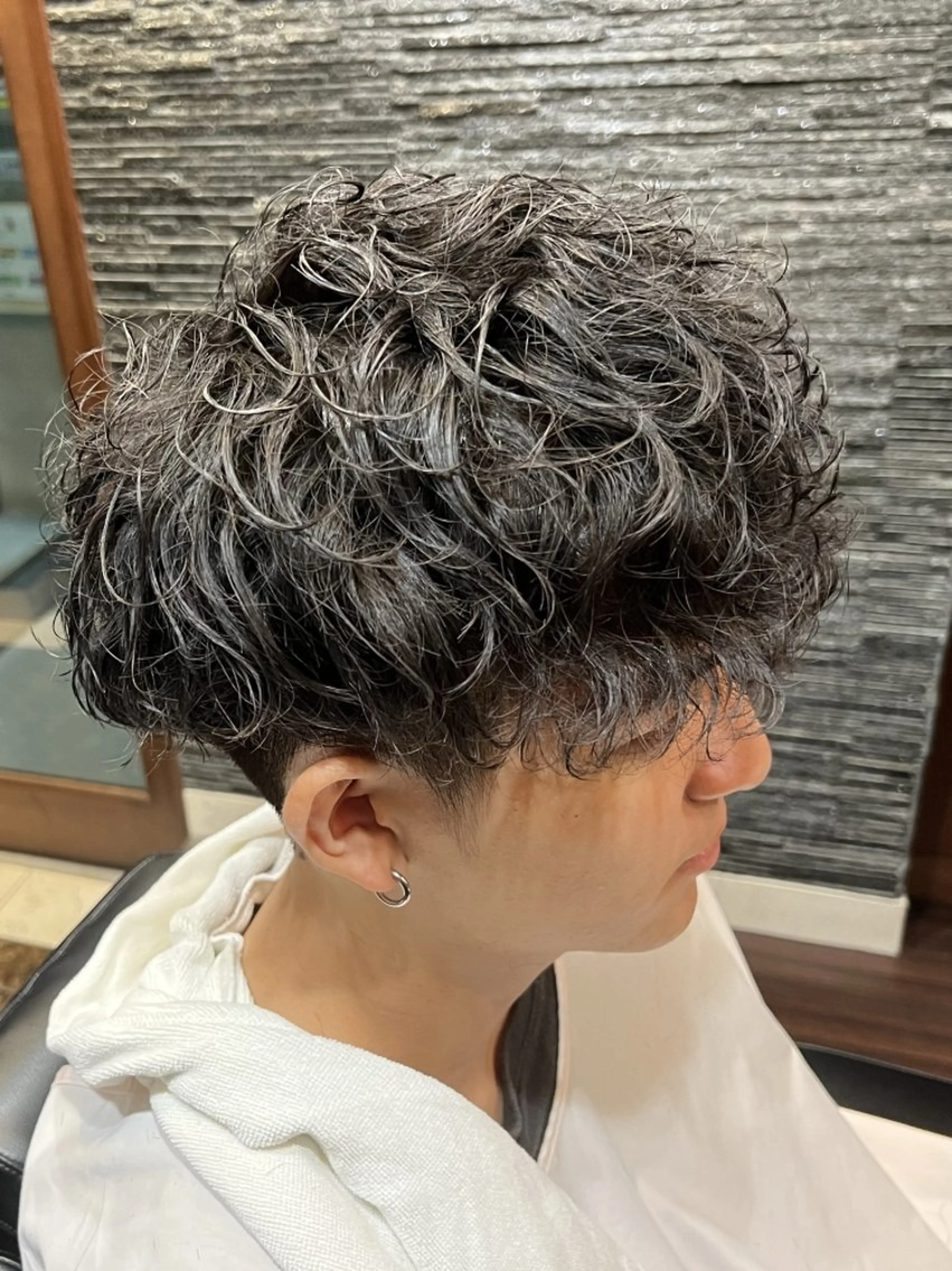 パーマ メンズ 京都フェードカット 田嶋勇祐のヘアスタイル