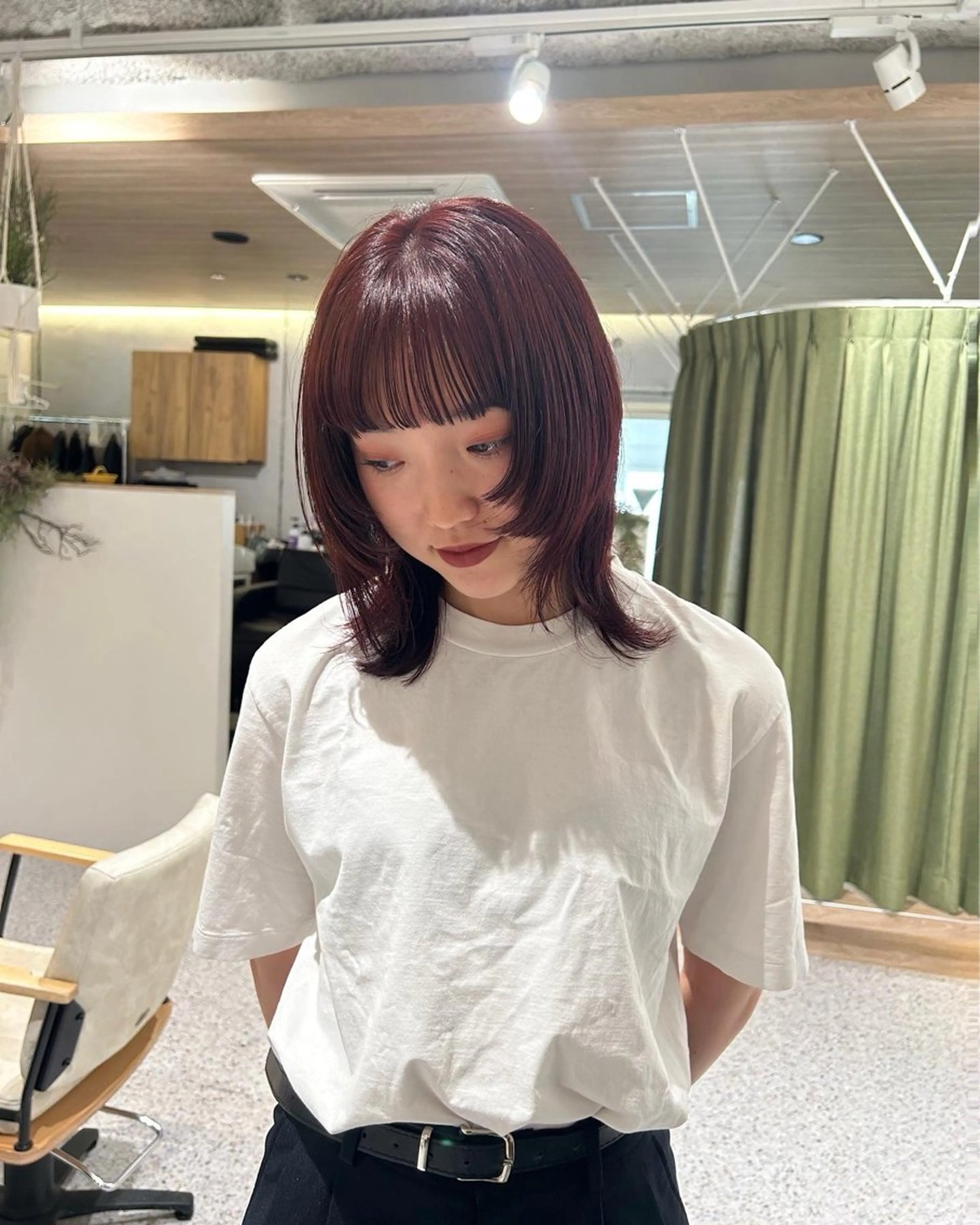 ミディアム カット ヘアカラー hair&eye🎀 /momoKaのヘアスタイル