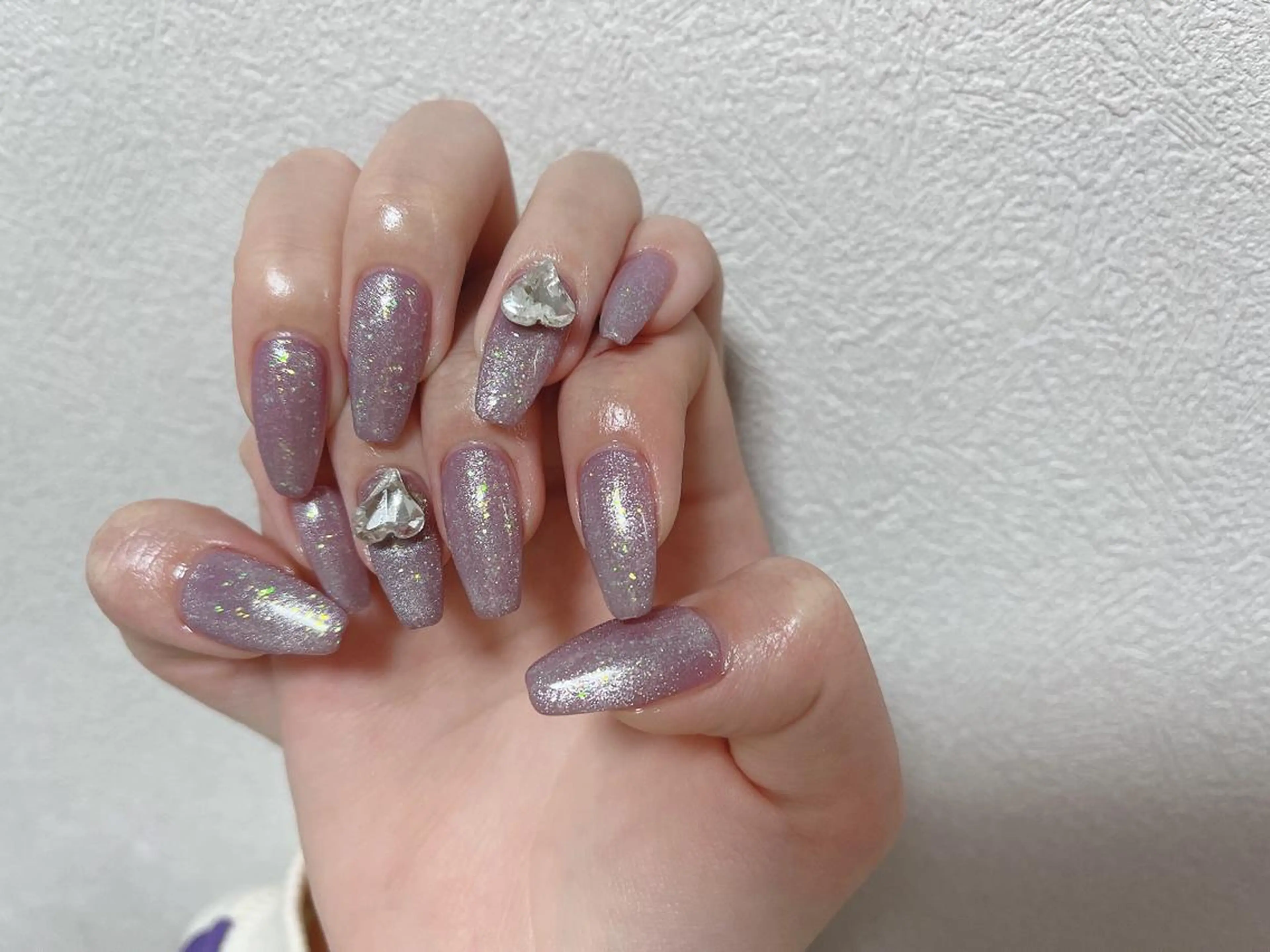 ネイル 持ち込み ワンカラーネイル ストーンネイル ハンドネイル ハンドケア Air's nailのネイルデザイン