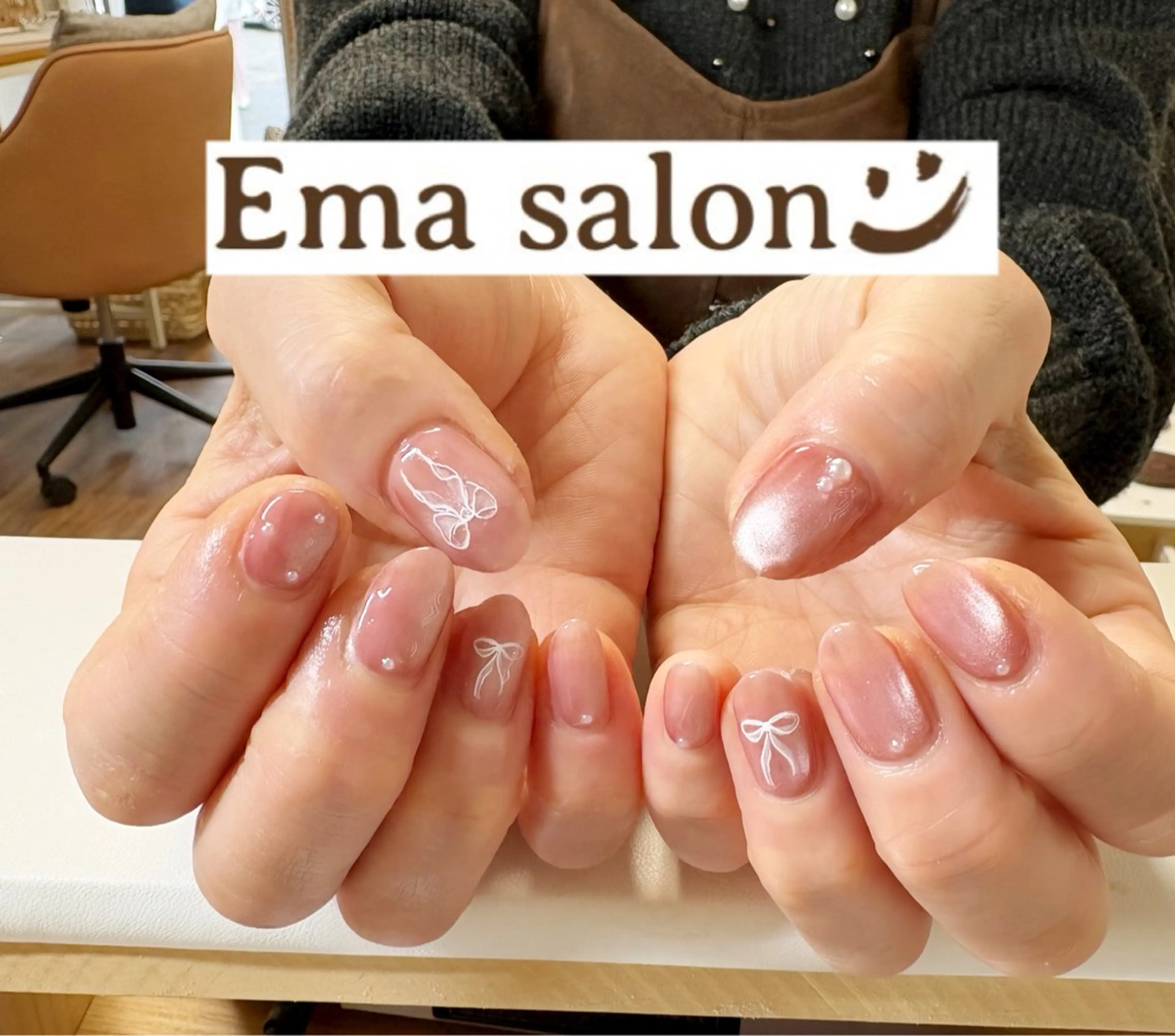 ネイル マグネットネイル ピンク ハンドネイル Ema salon hiromiのネイルデザイン