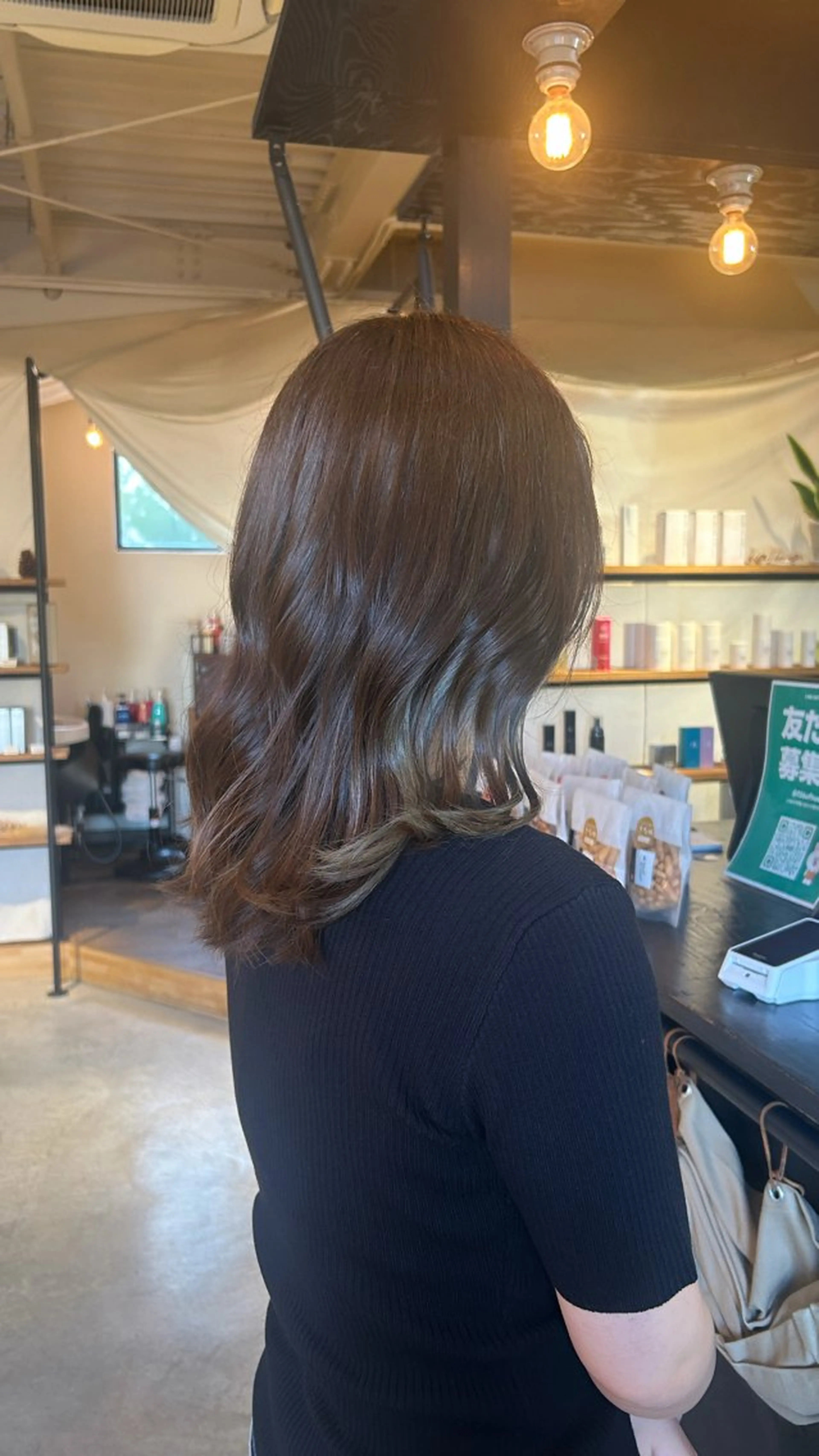 カラー ベージュカラー ブリーチ 透明感カラー ブリーチなしカラー オリーブベージュ ヘアカラー トリートメント オリーブベージュ/ 岡崎/みゆうのヘアスタイル