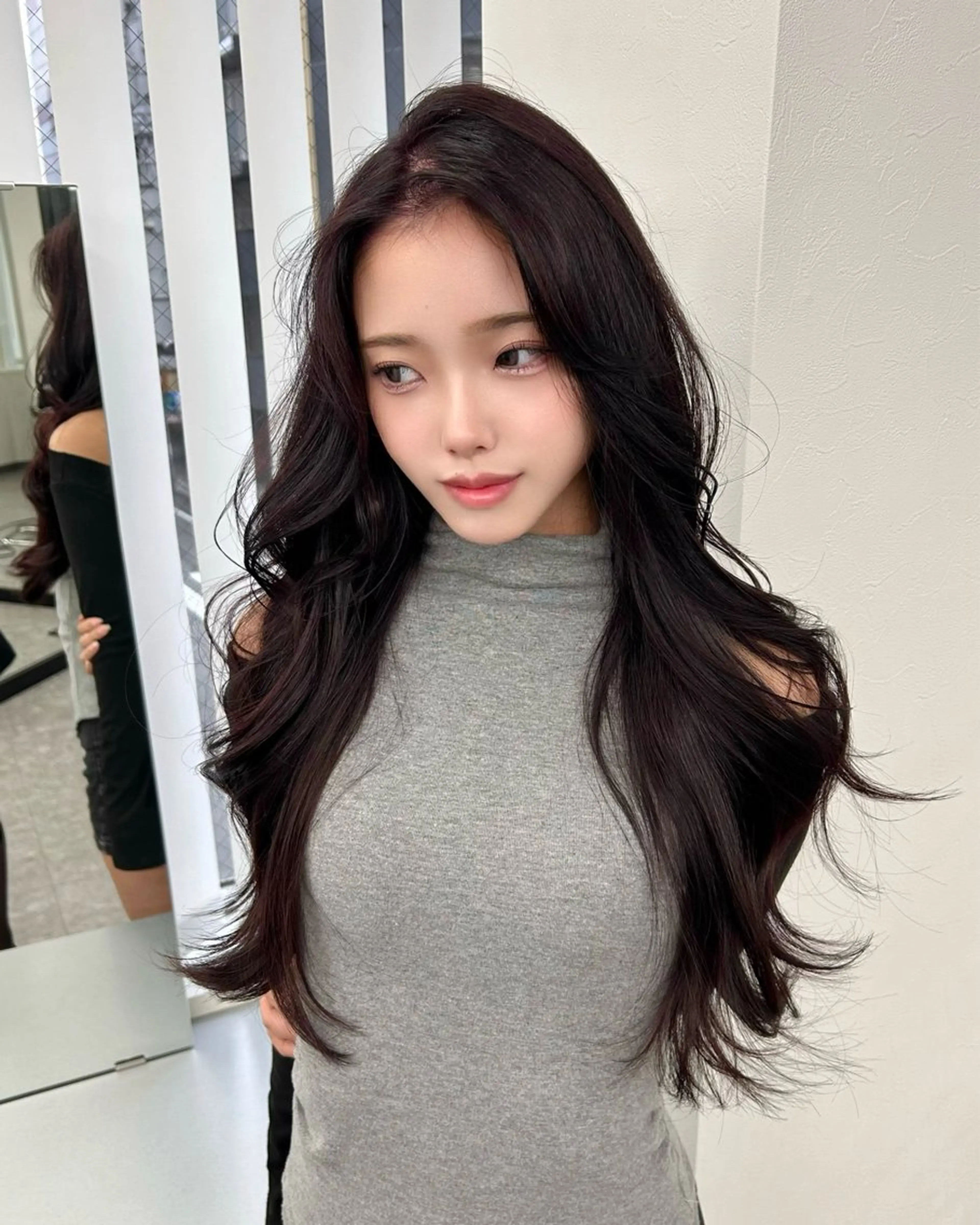 ロング ヘアカラー nanaka 🤍韓国ワンホンヘアのヘアスタイル