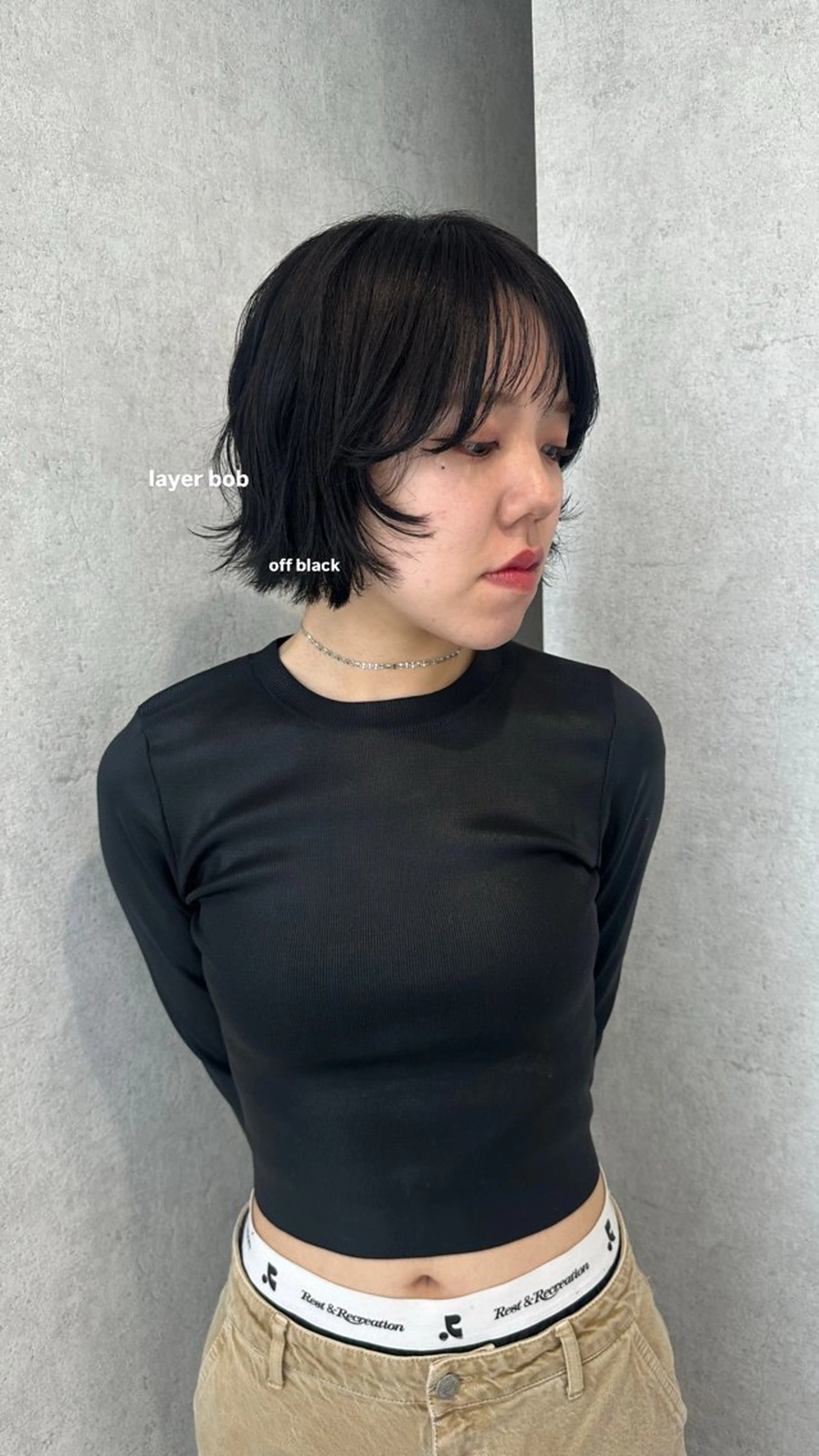 ショート カラー v-lab studio所属・韓国レイヤーカット/ 艶カラー/ noaのヘアスタイル