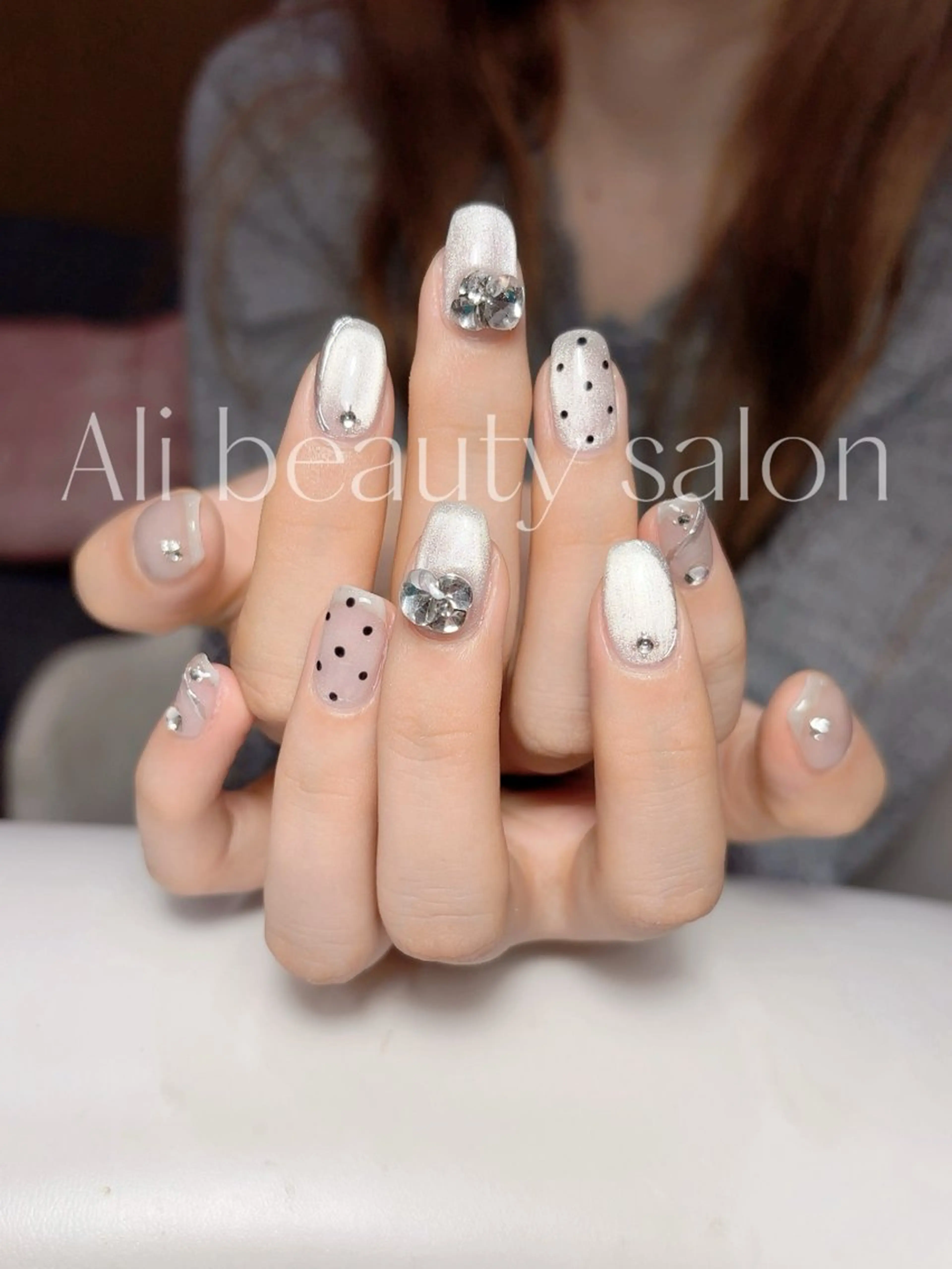 ネイル マグネットネイル ミラーネイル ハンドネイル Ali 新小岩 ネイル専門のネイルデザイン