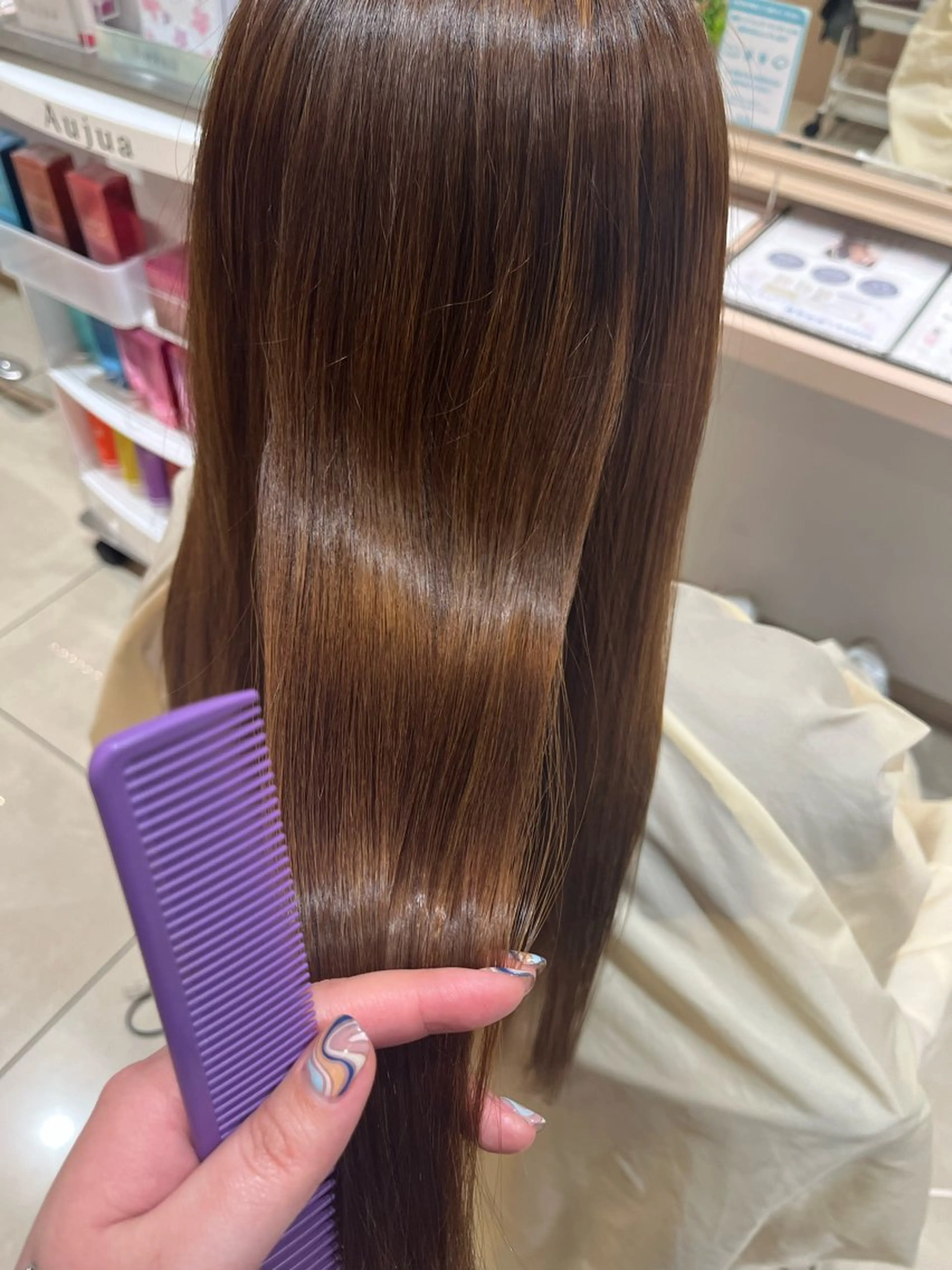ロング 縮毛矯正 トリートメント 🪽羽エク/Ash 店長/折目奈央🪽のヘアスタイル