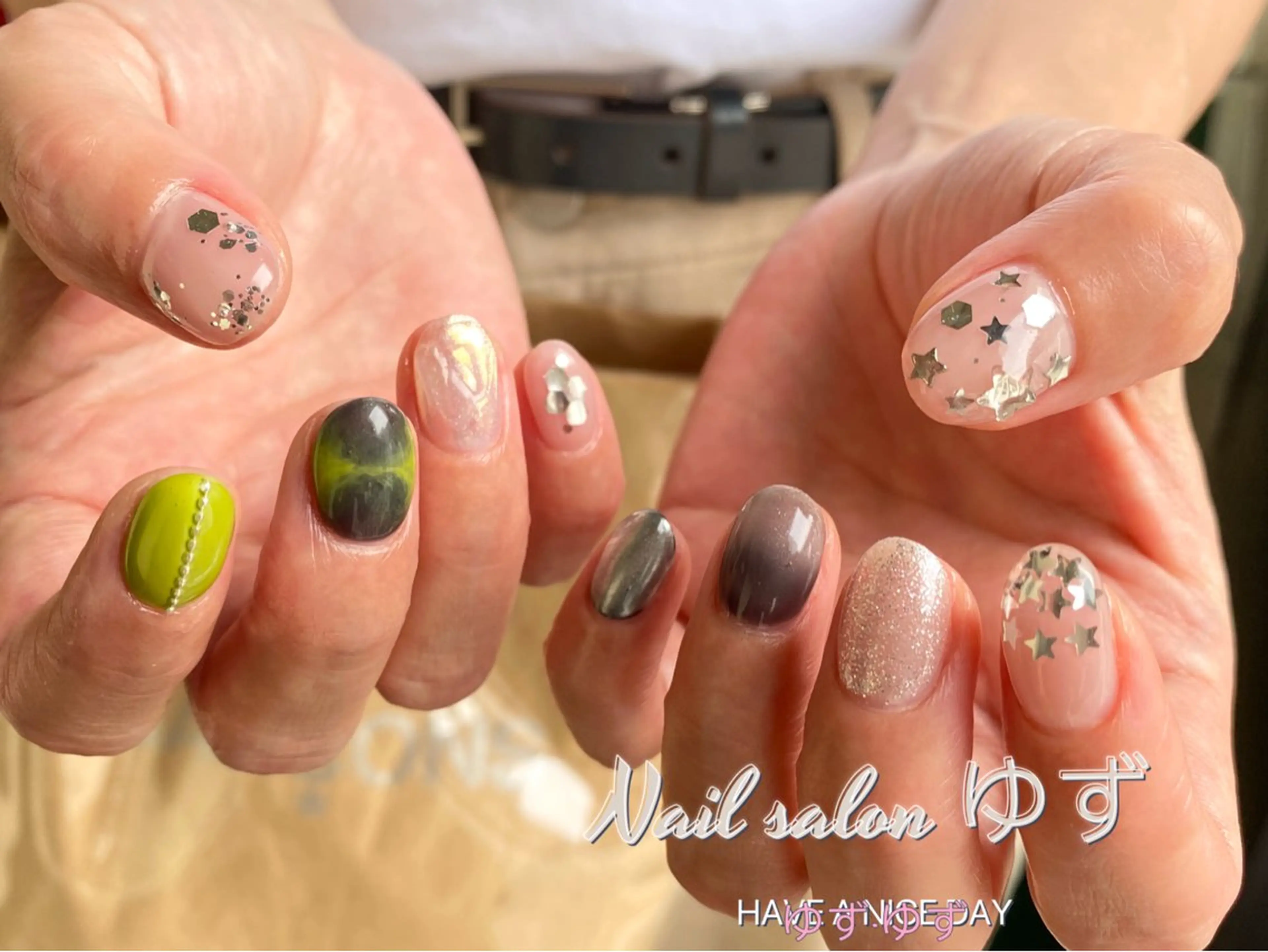 ネイル ハンドネイル MAKI💚💚💚 秋葉原.のネイルデザイン