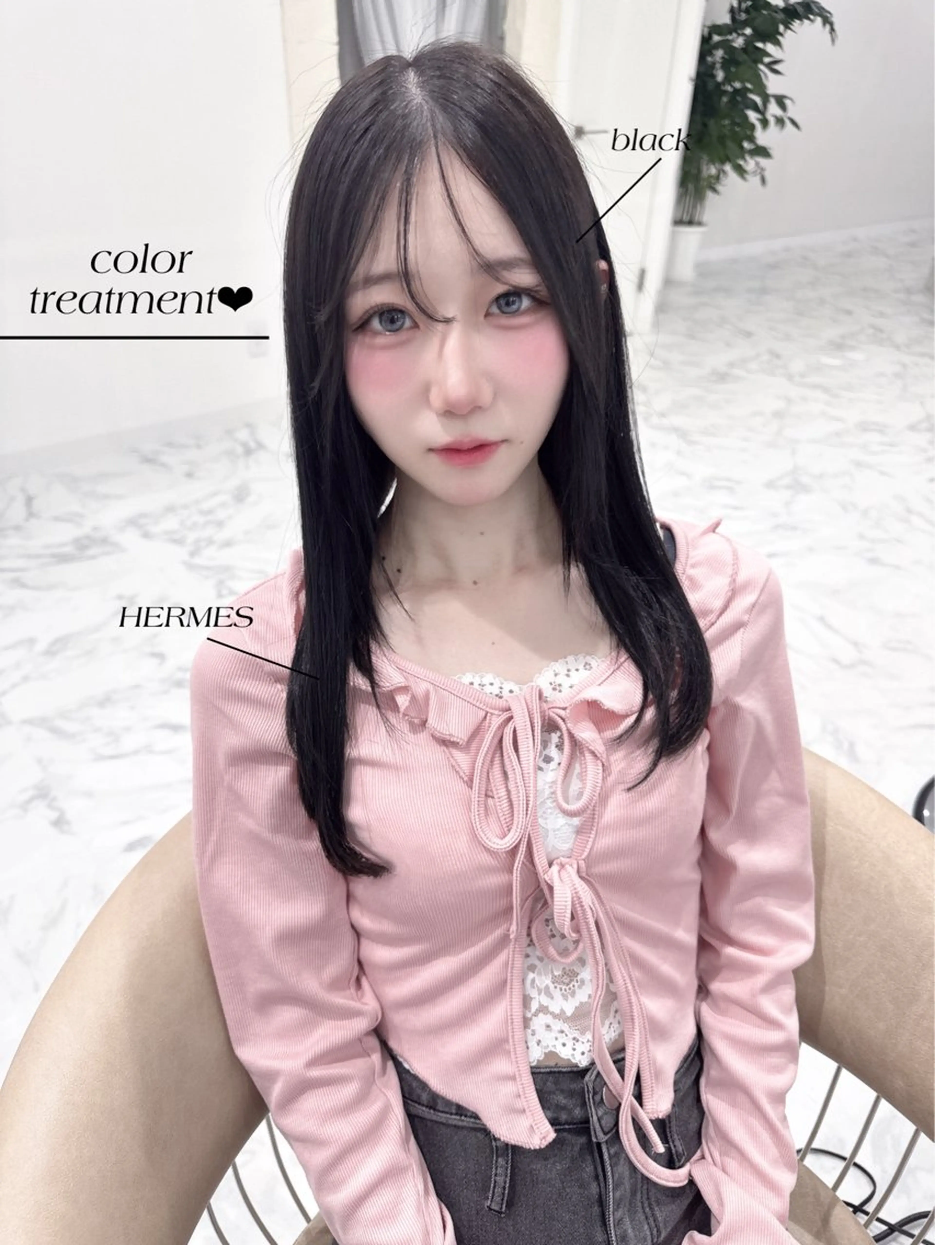 美容液込み根本カラー◎⚠︎根本5センチ未満シャンプーブロー込み！の写真