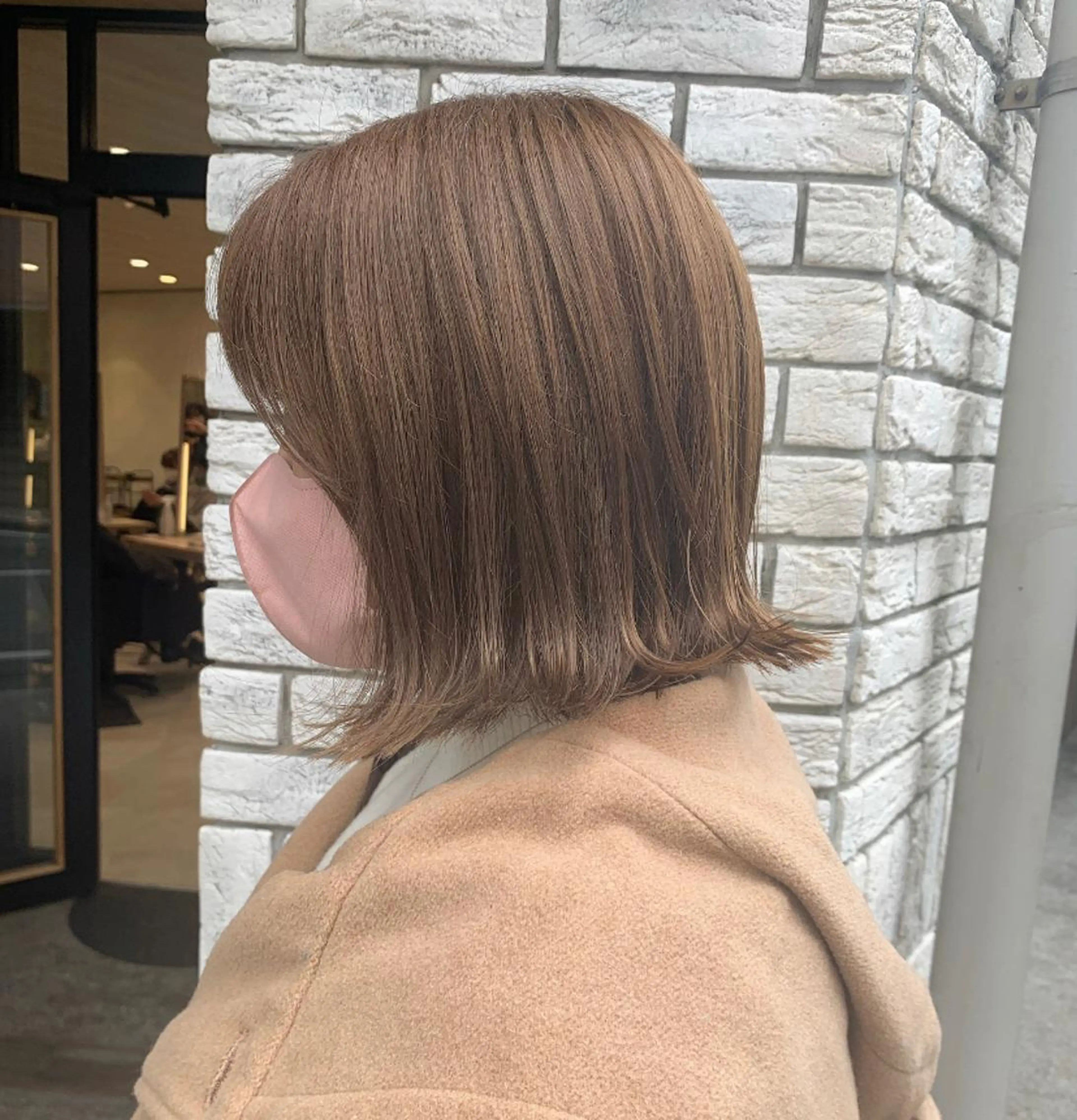 ミディアム カラー ベージュカラー ブリーチ ブリーチなしカラー フェザー/ニュアンス パーマ/ryutoのヘアスタイル