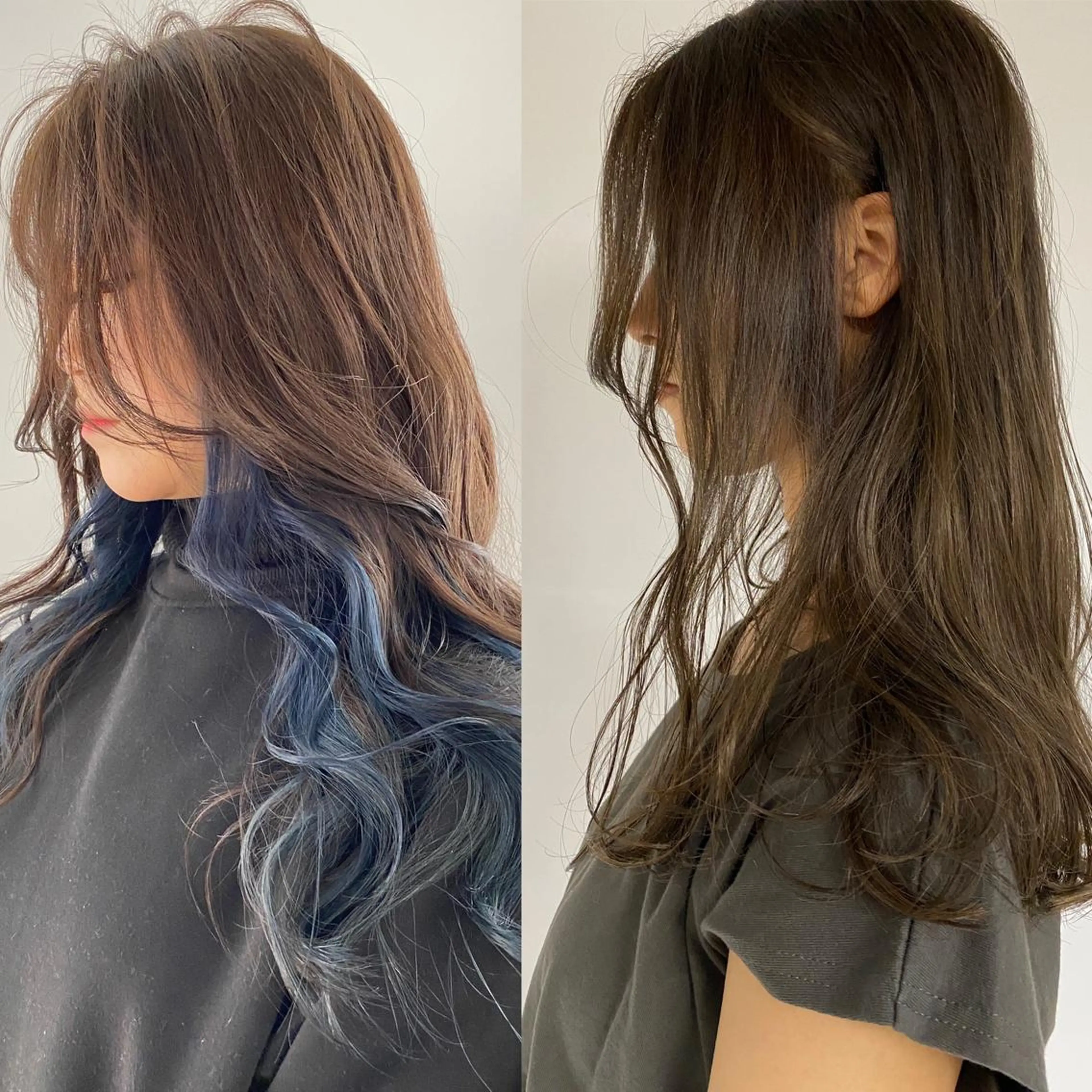 ロング カラー カット ヘアカラー トリートメント KOOKI スティードトーキョーのヘアスタイル