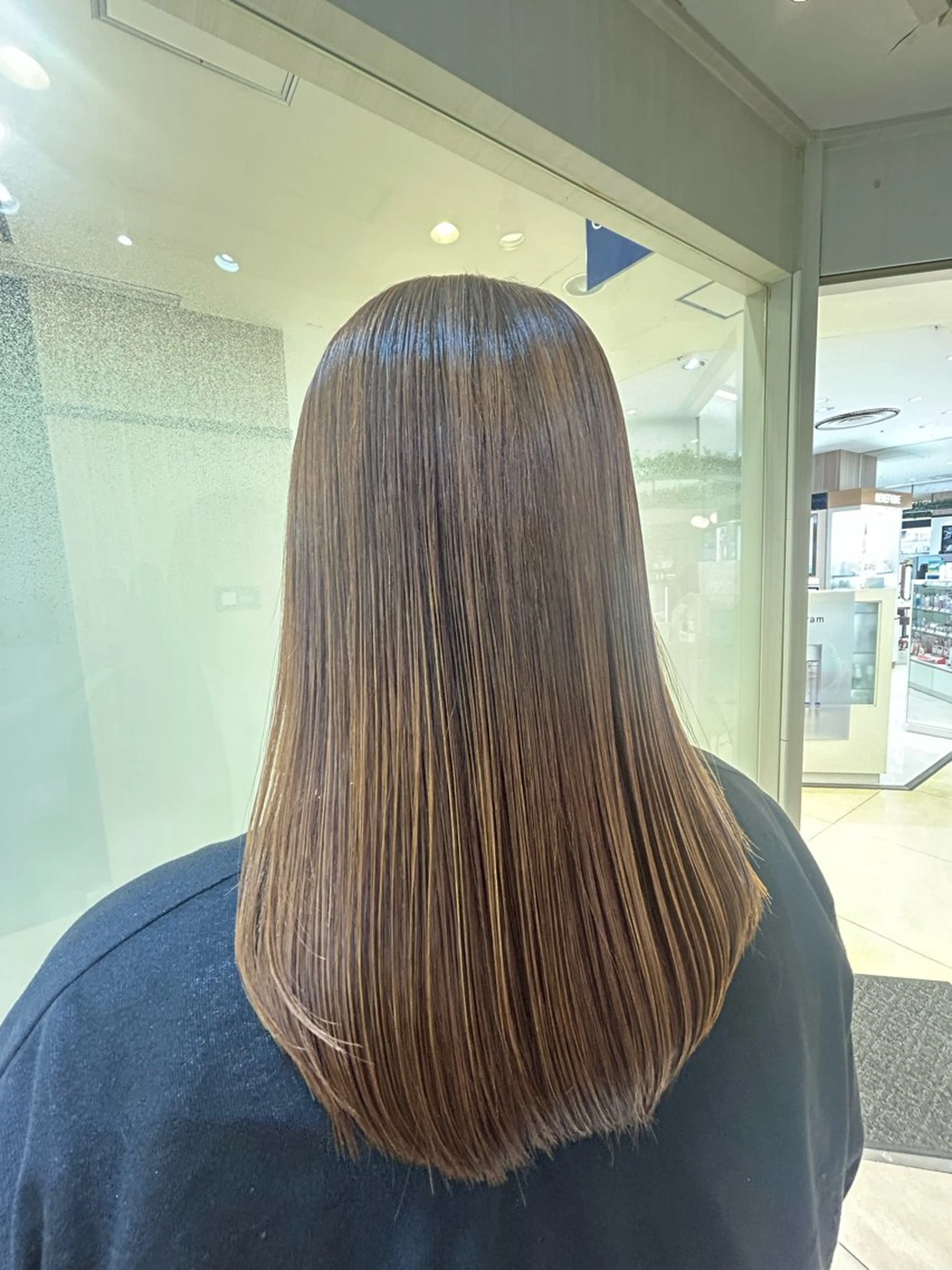 セミロング パーマ カット 縮毛矯正 トリートメント 縮毛矯正/髪質改善/ 艶髪ササキナツミのヘアスタイル