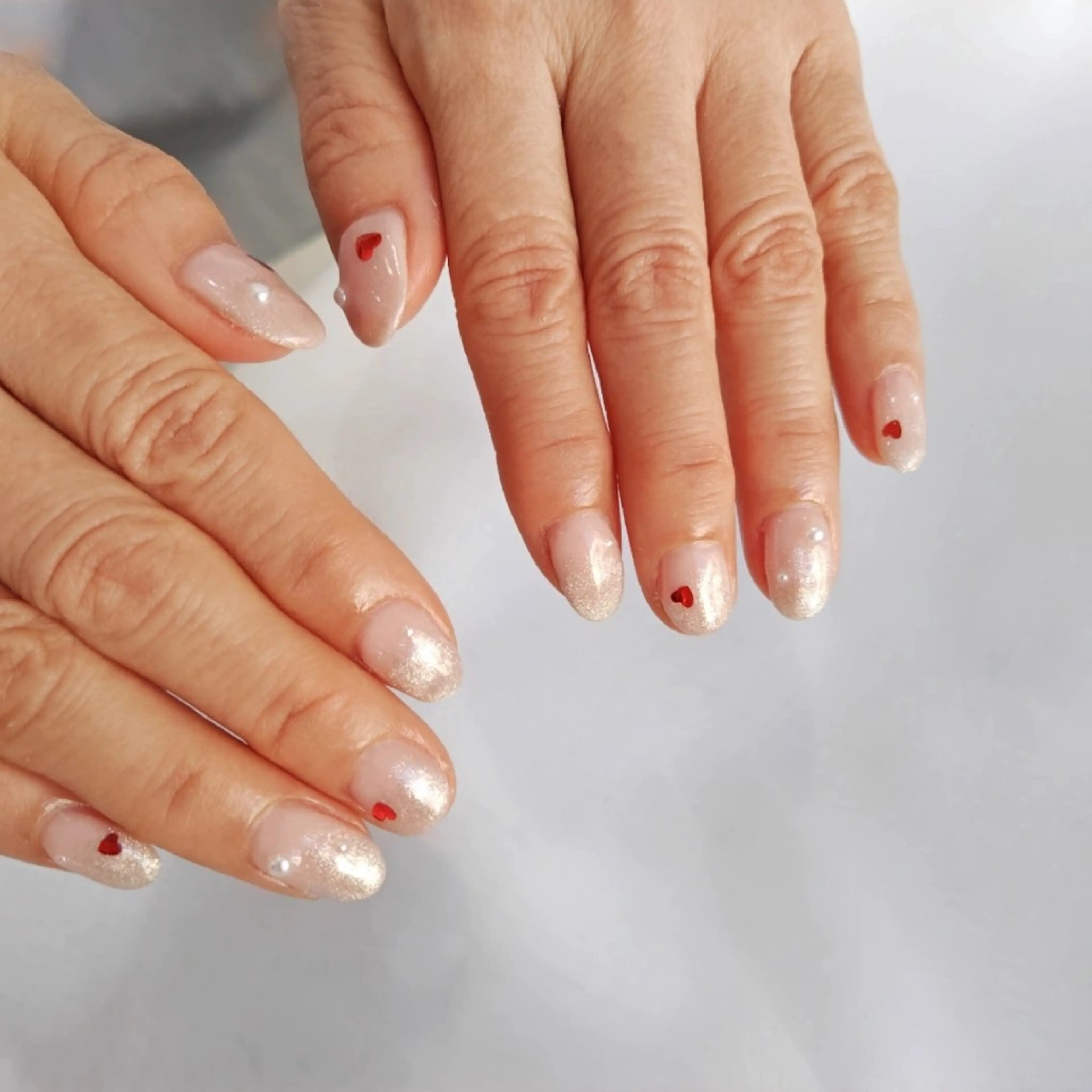 ネイル ハート マグネットネイル バレンタイン ハンドネイル felicita服部店所属・felicita fumi♡のネイルデザイン